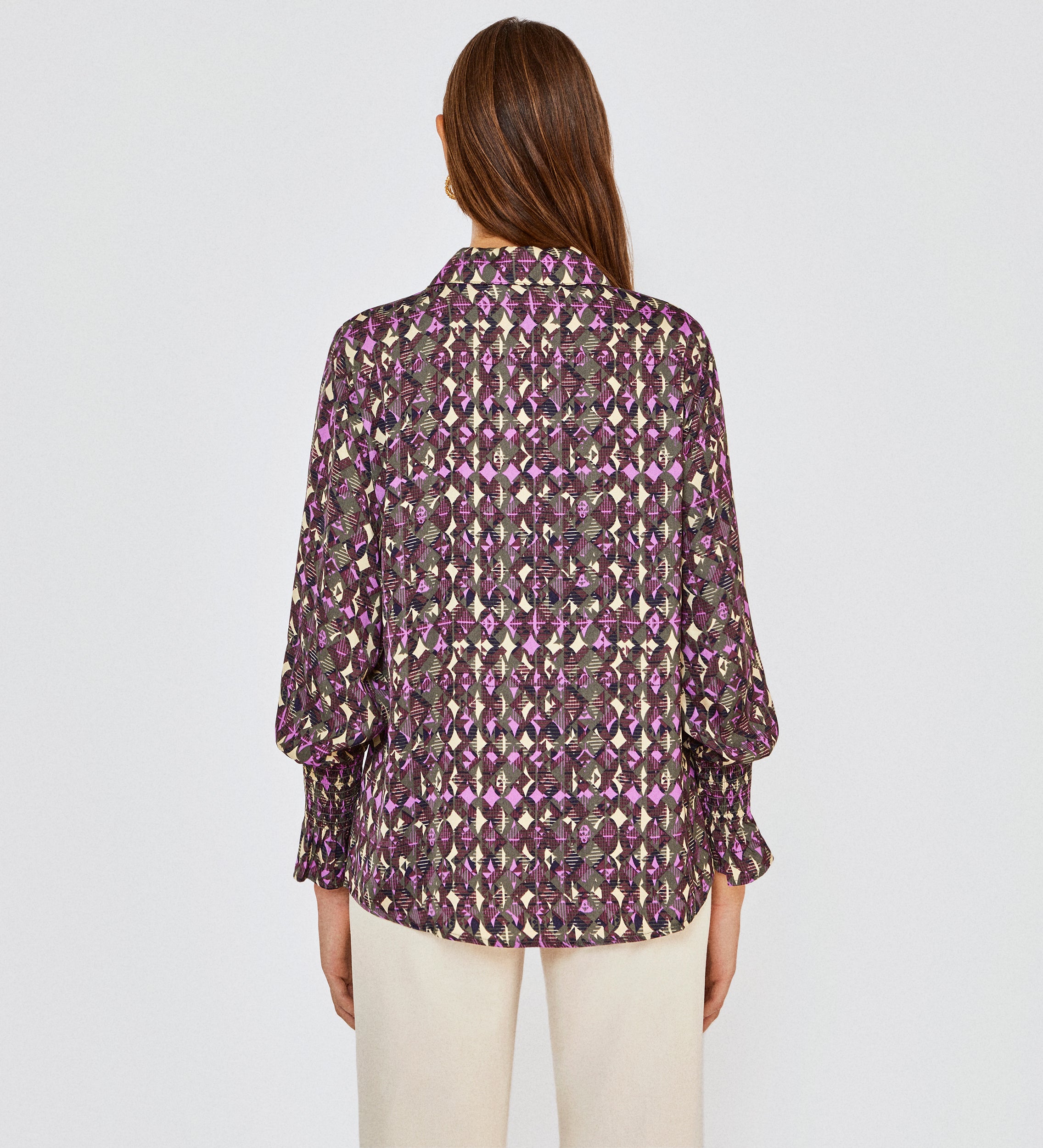 Blusa camisera estampada