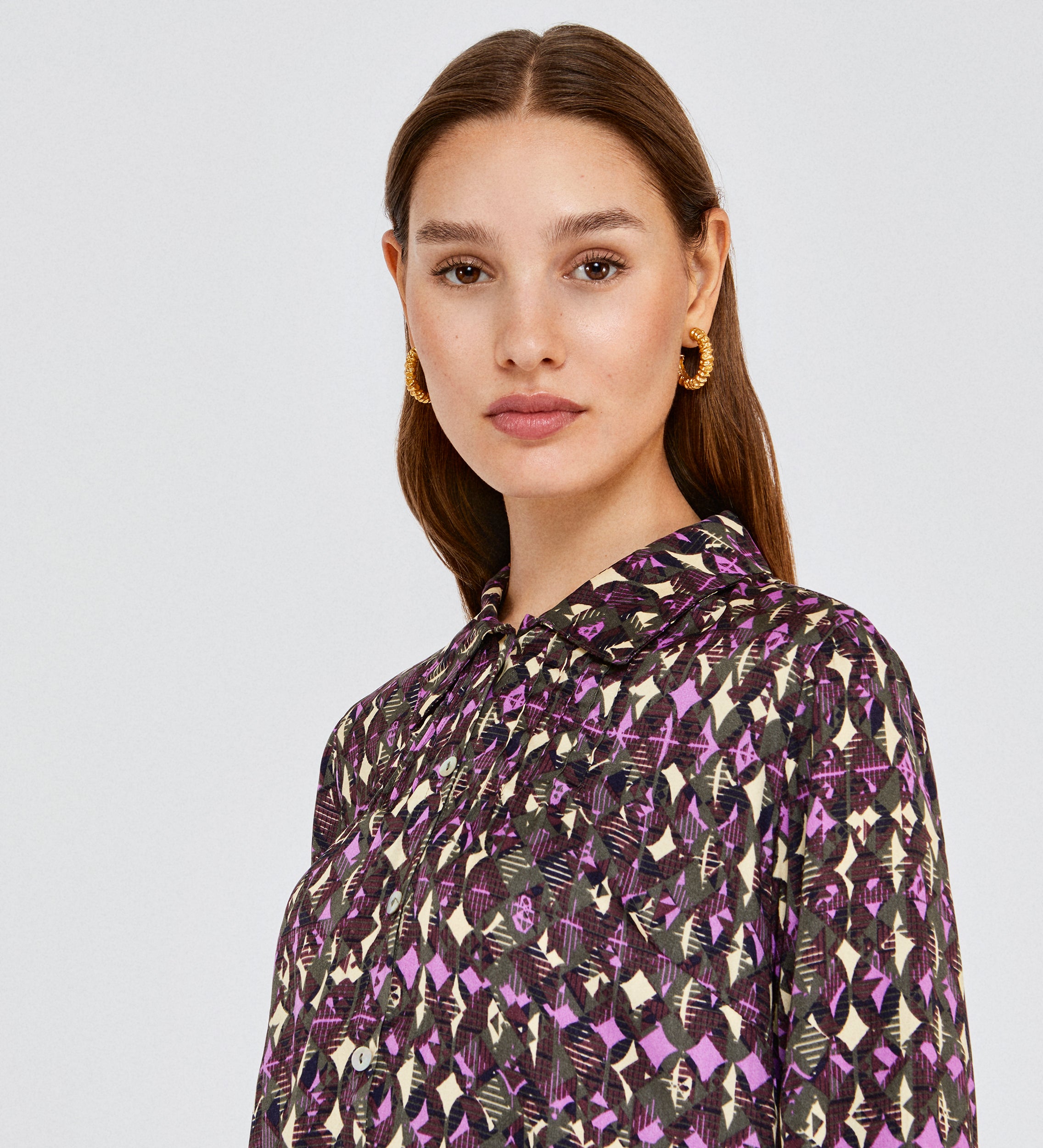 Blusa camisera estampada
