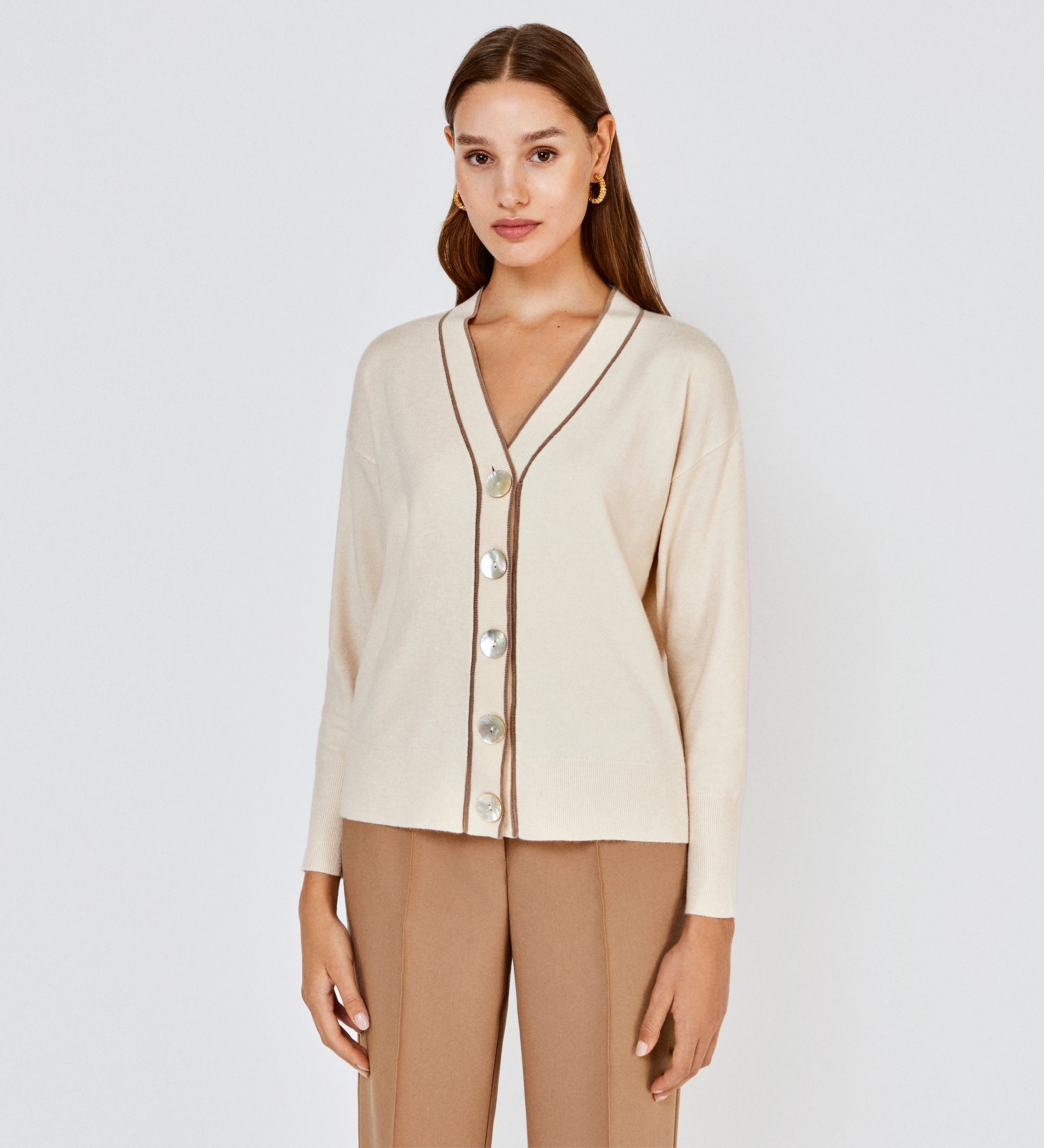 V-neck cardigan