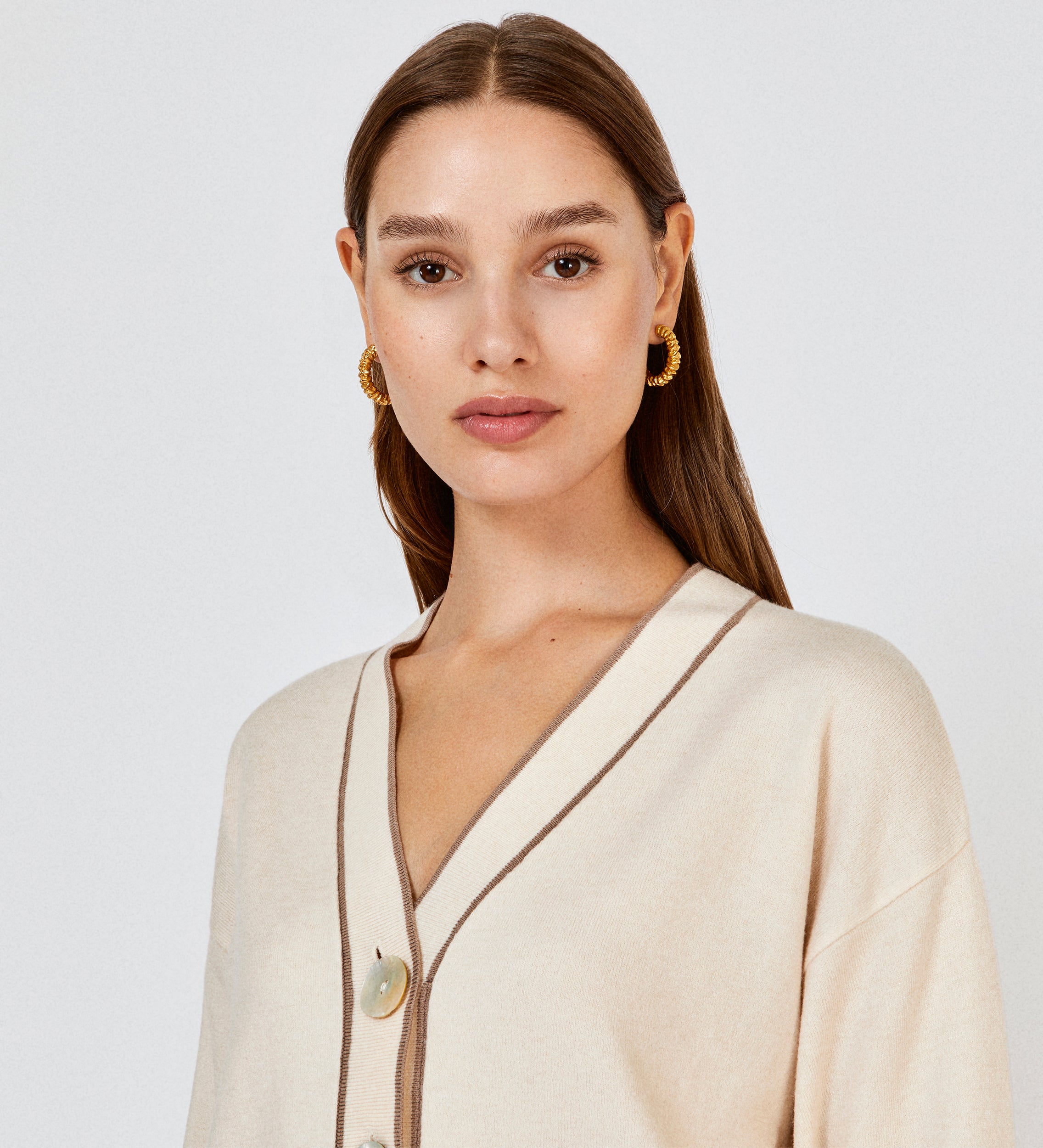 V-neck cardigan