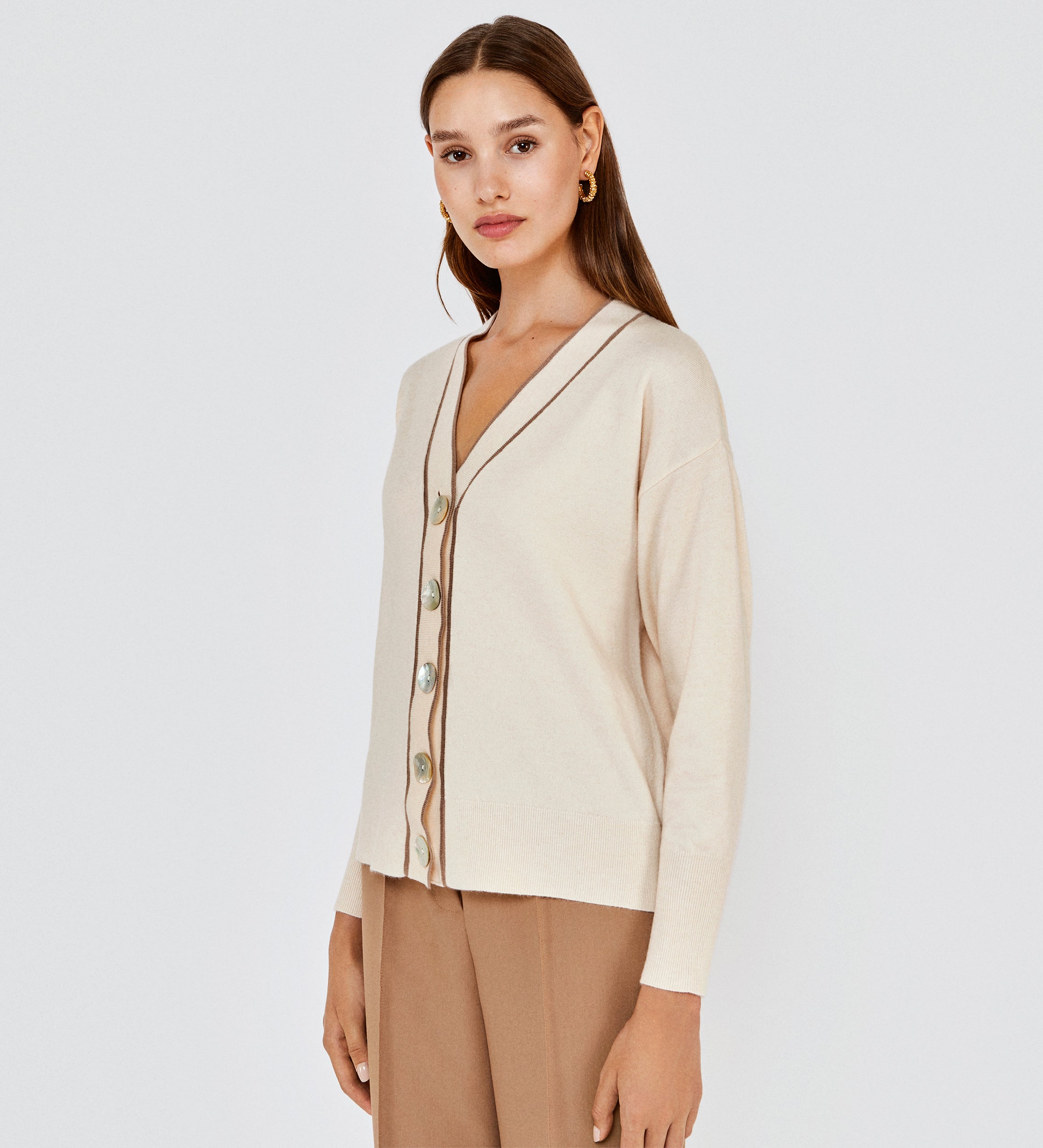 V-neck cardigan