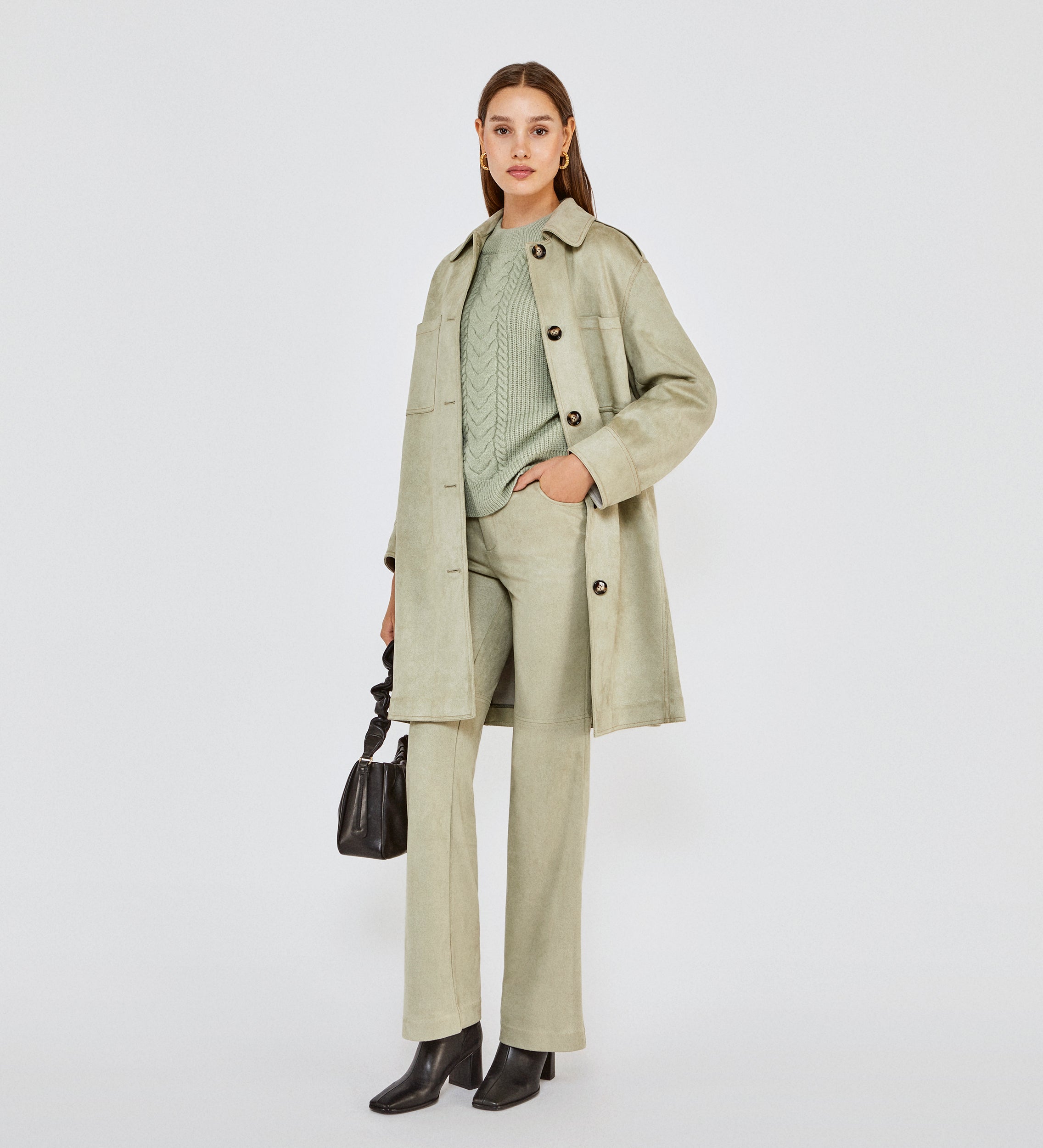 Abrigo antelina oversize
