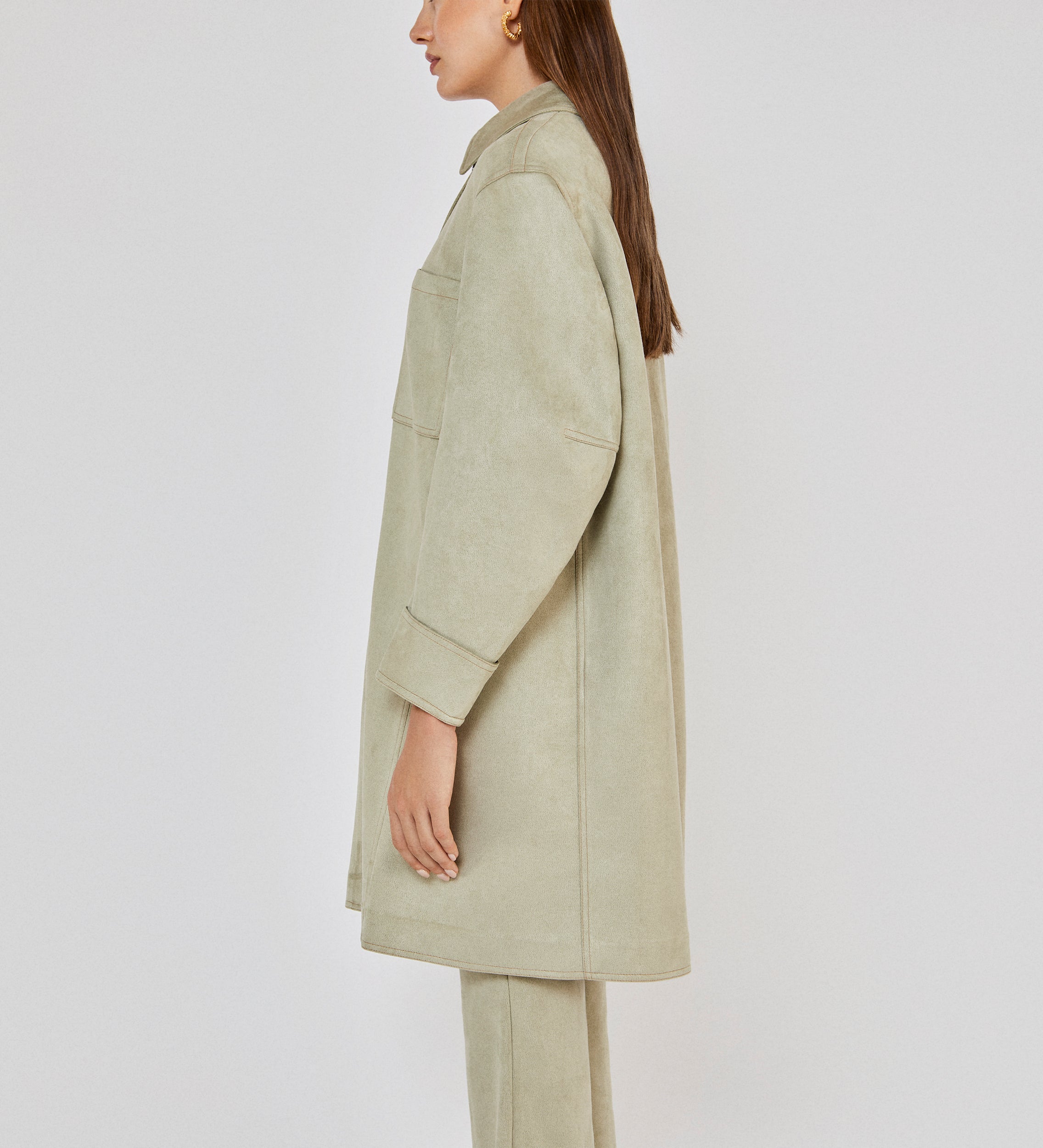 Abrigo antelina oversize