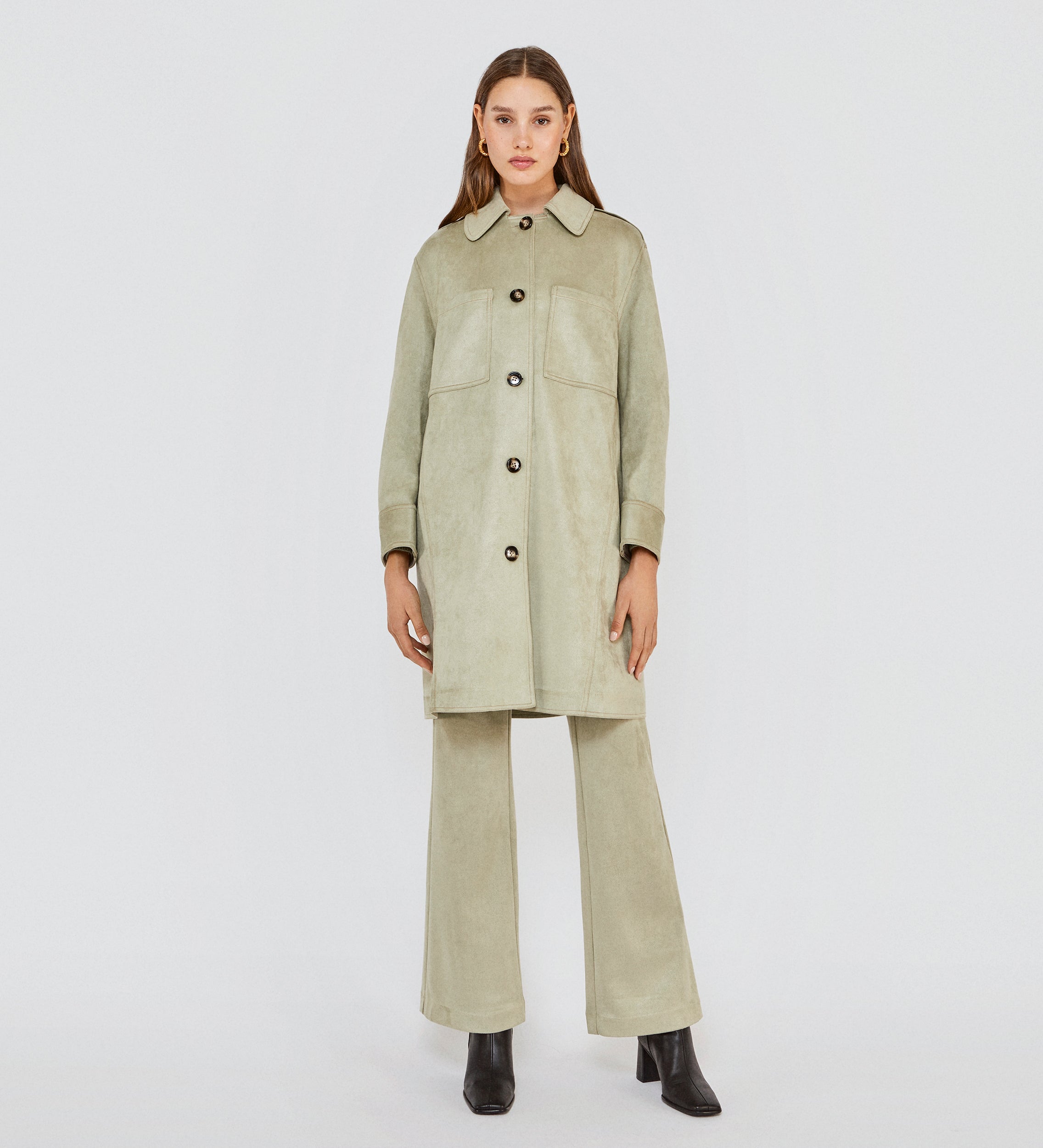 Abrigo antelina oversize