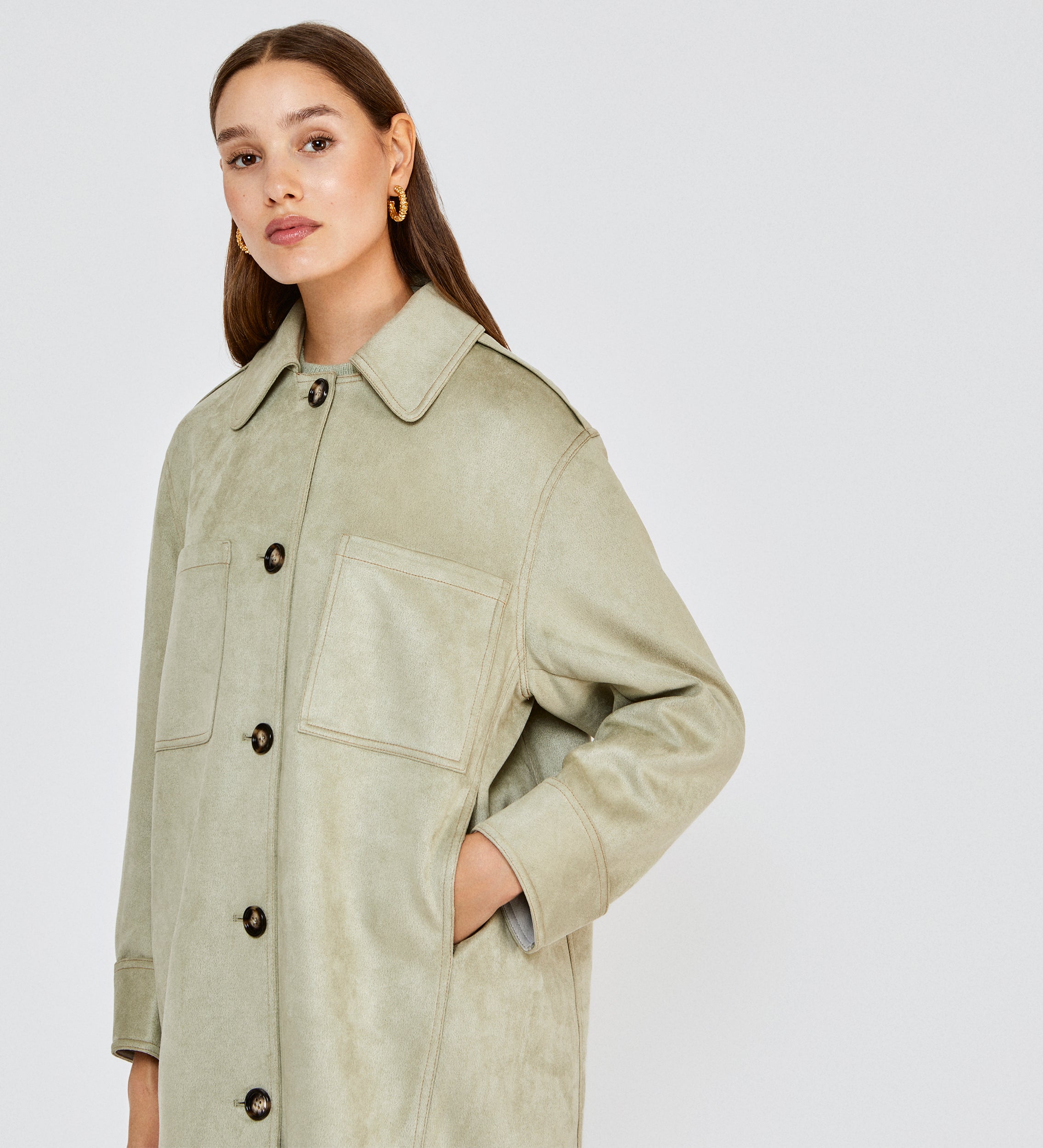 Abrigo antelina oversize