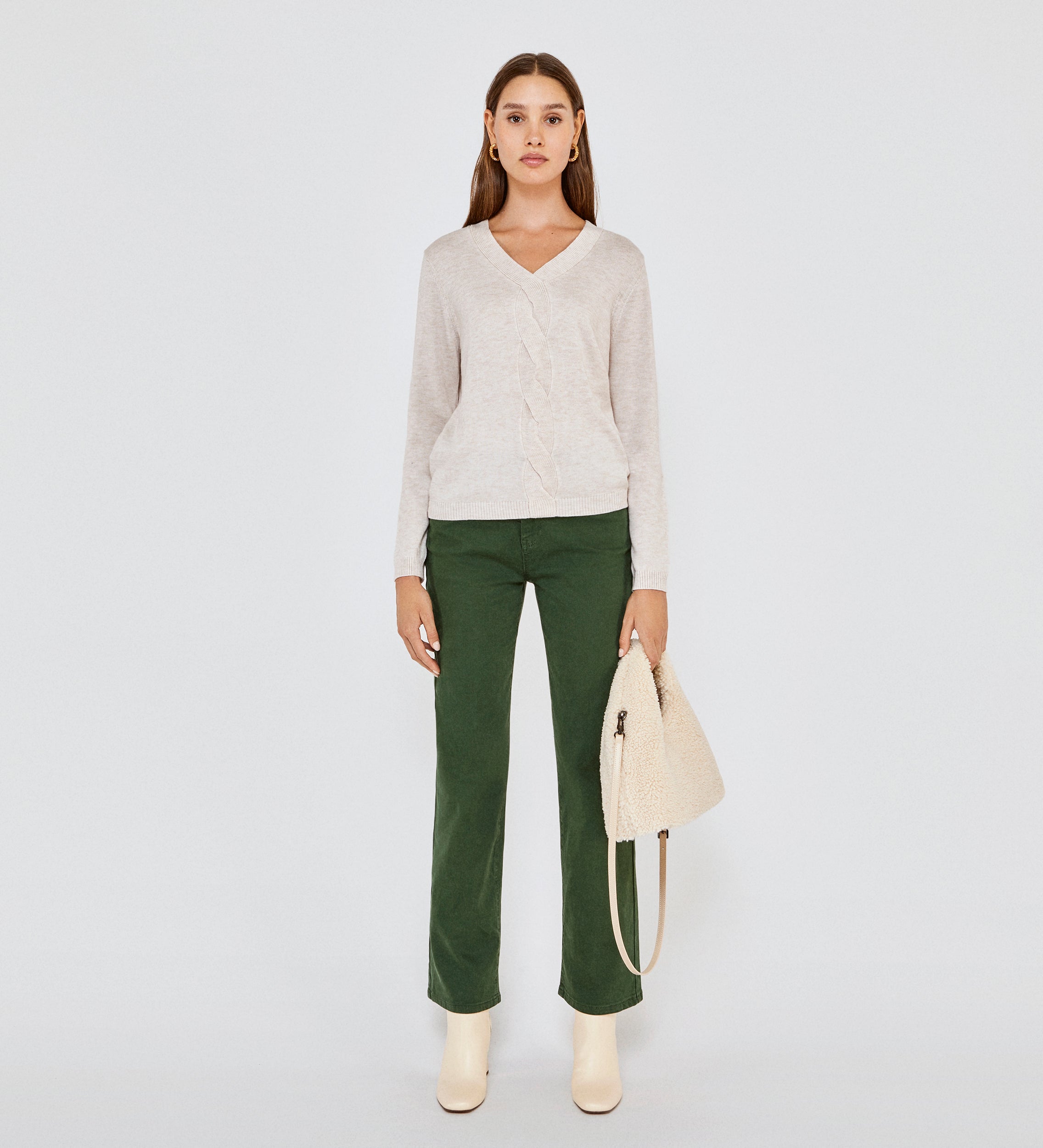 Wide jean pants