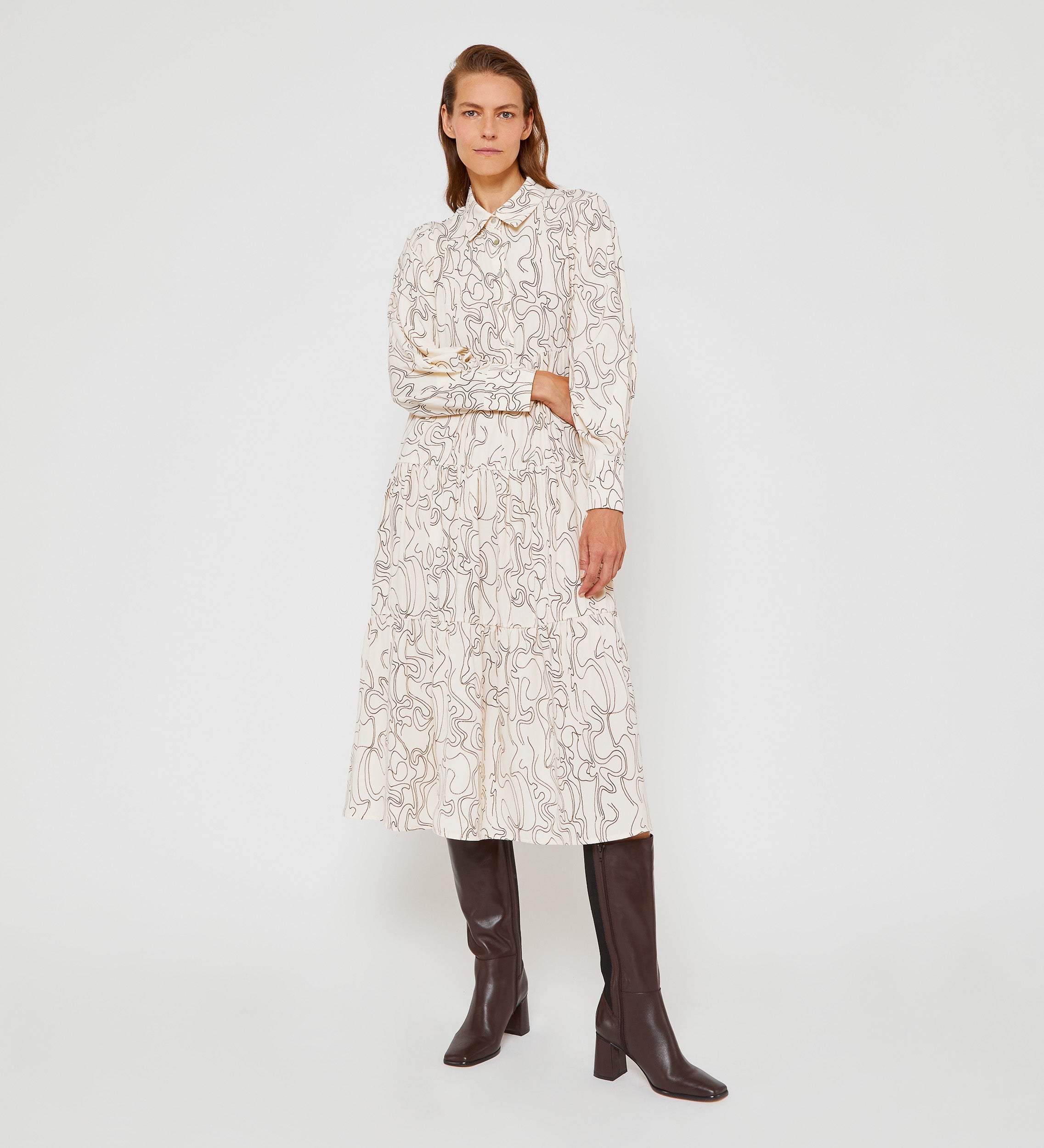 Long printed dress