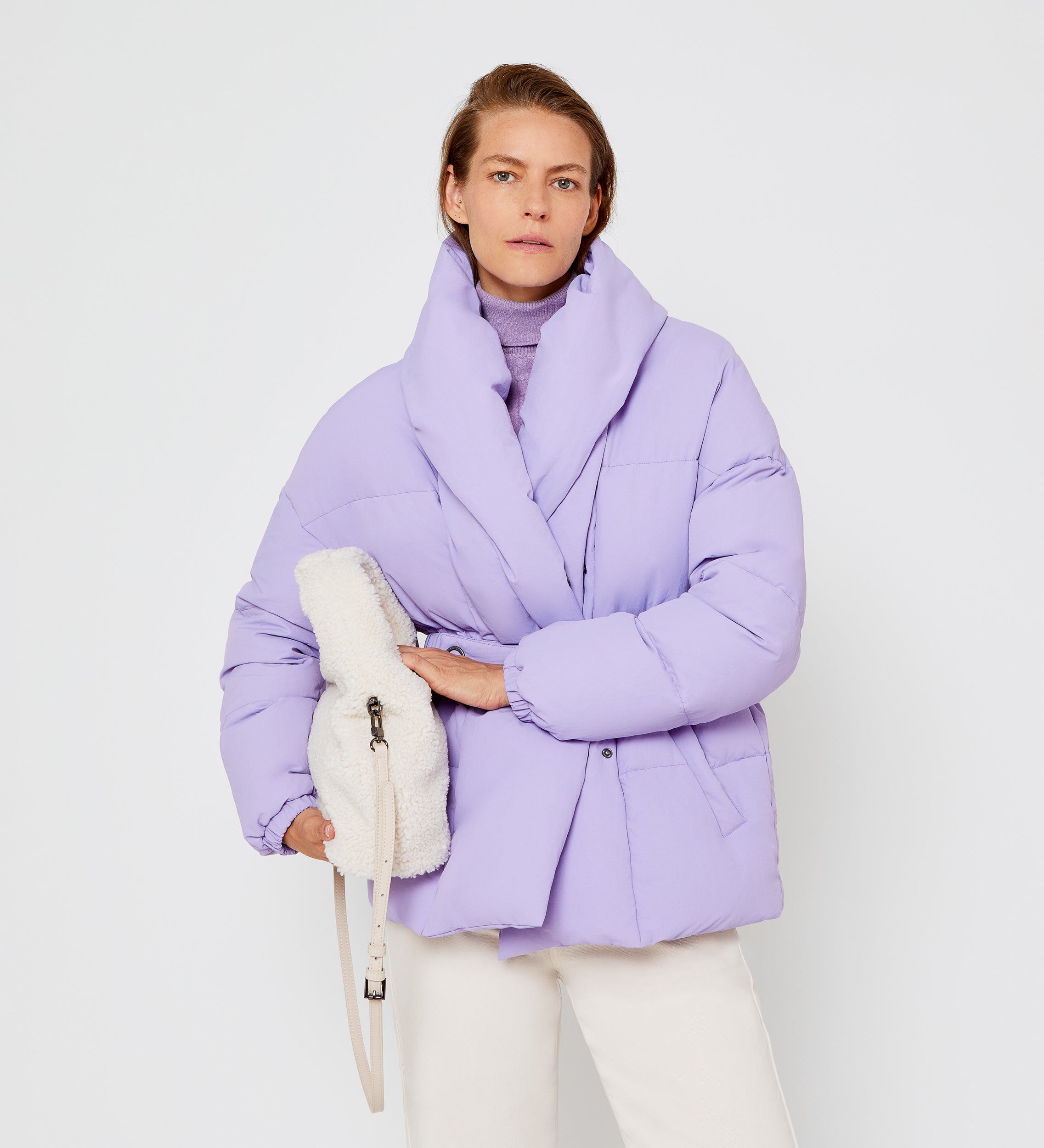 Parka cruzada volumen