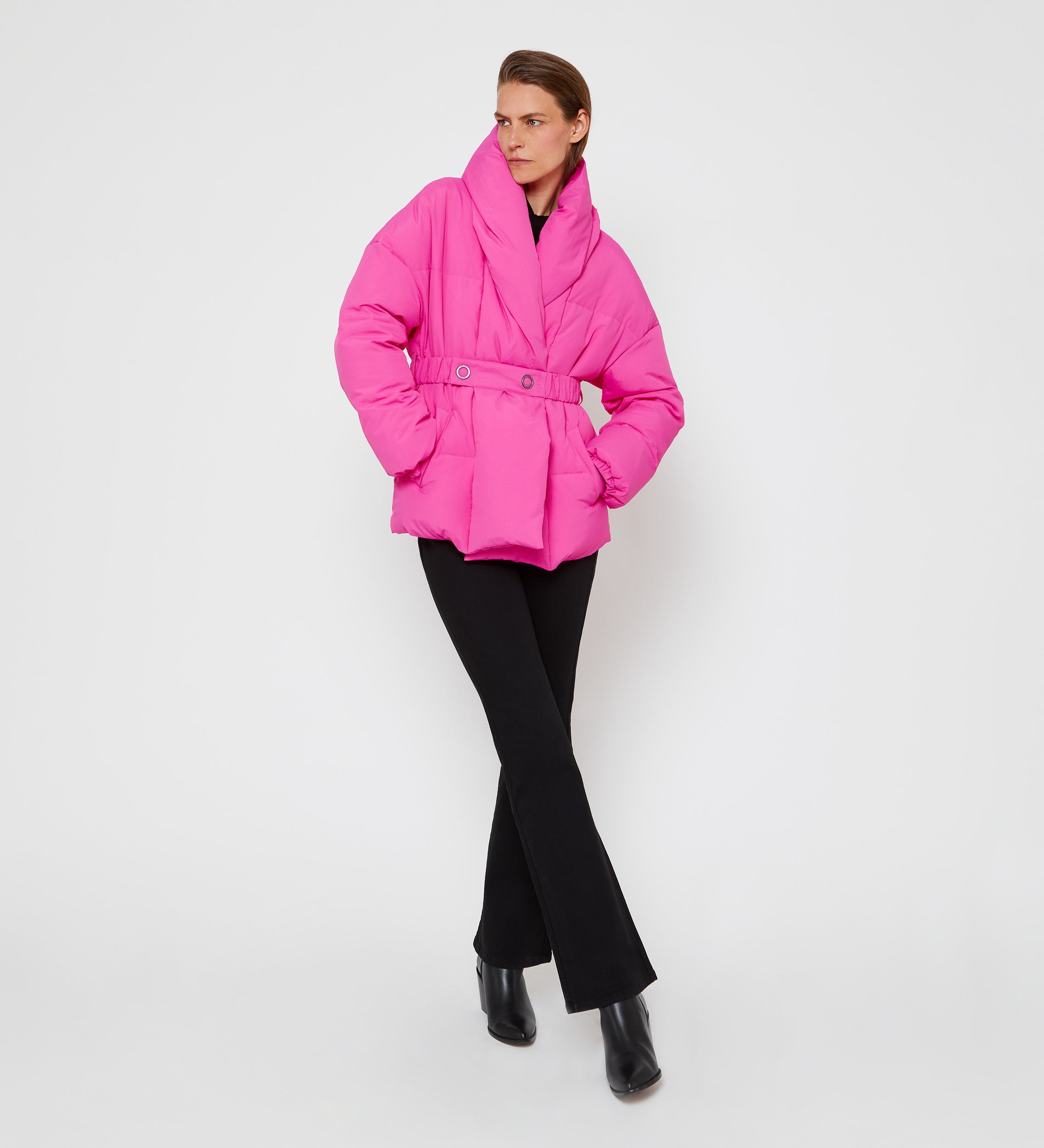Parka cruzada volumen