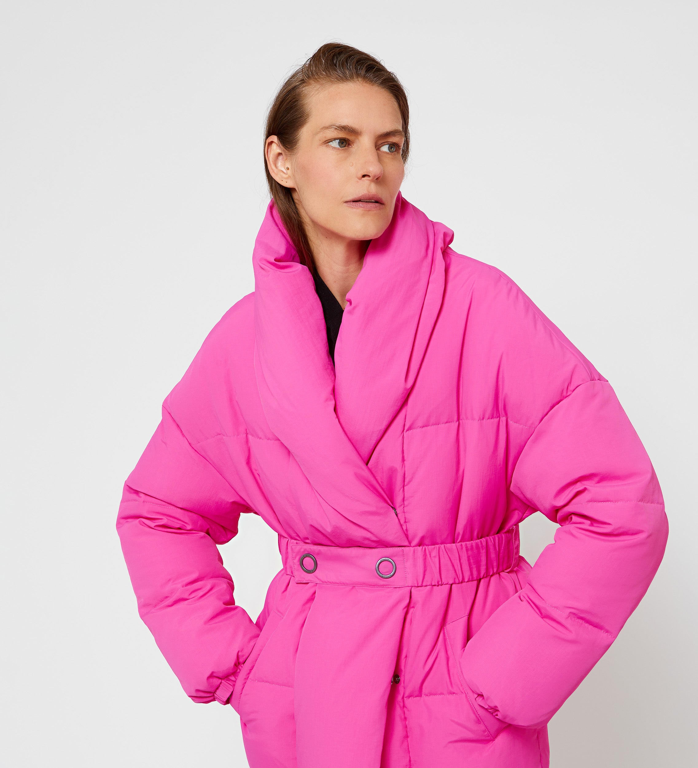 Parka cruzada volumen