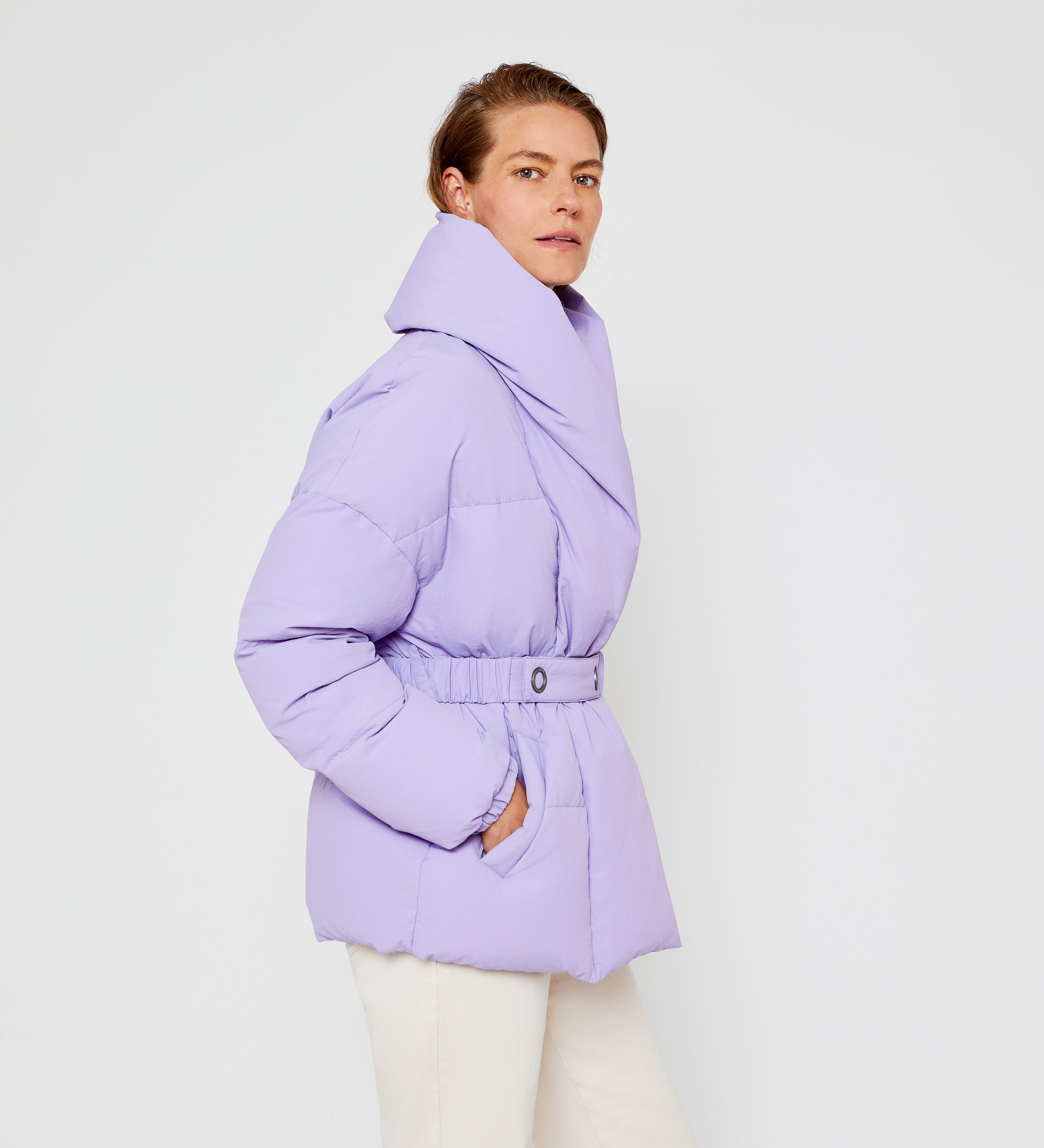 Parka cruzada volumen
