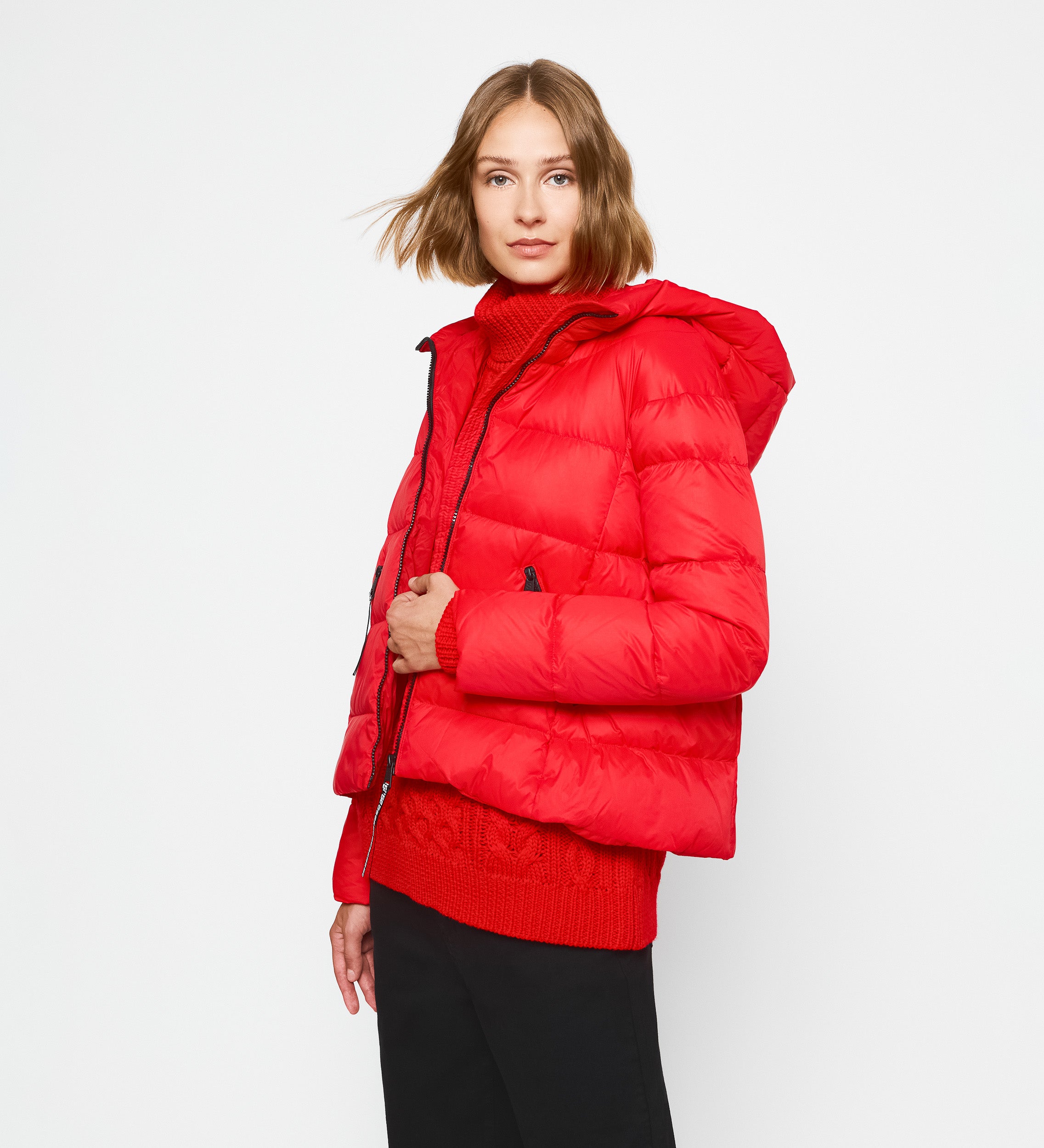 Parka corta capucha
