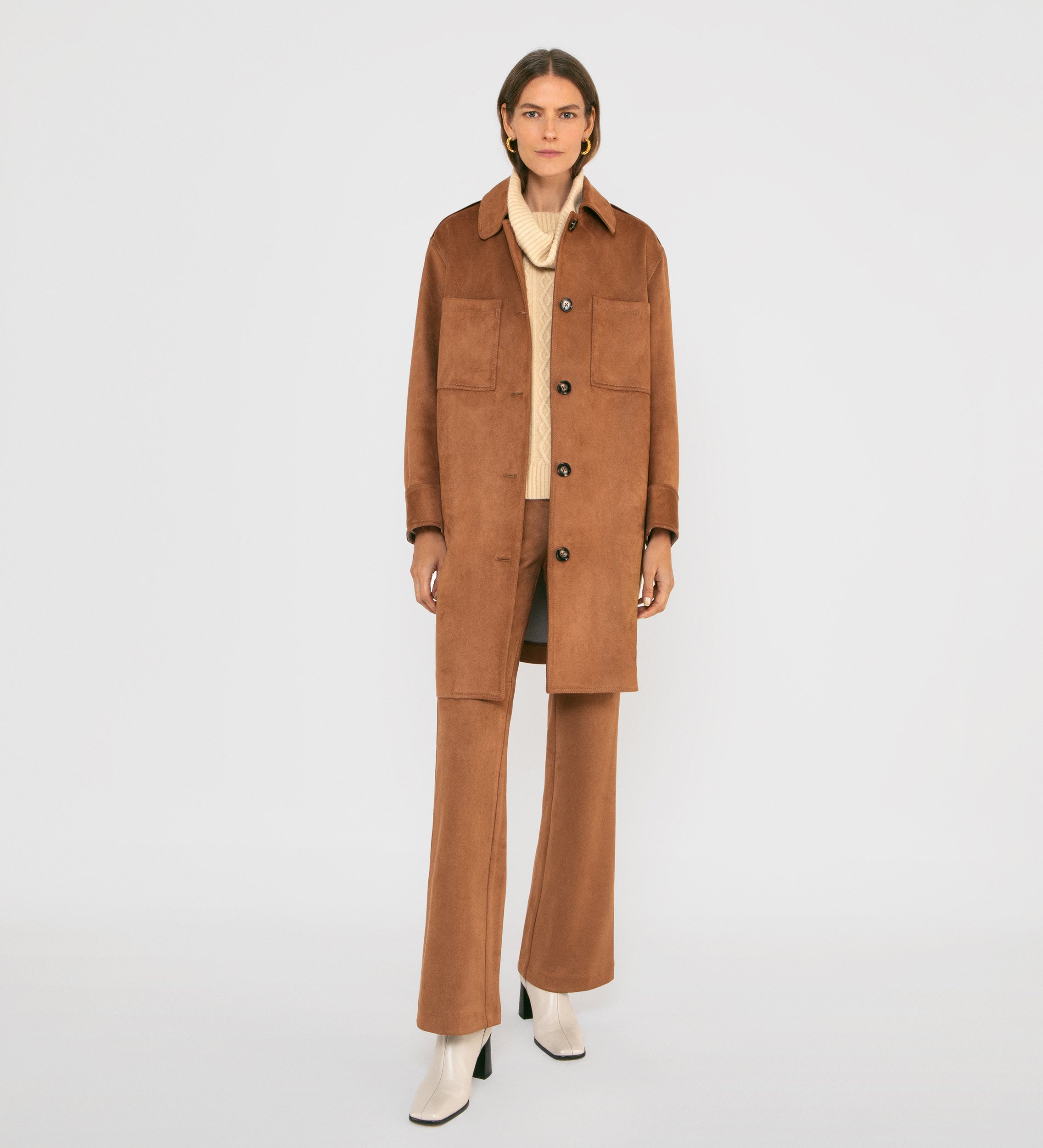 Abrigo antelina oversize
