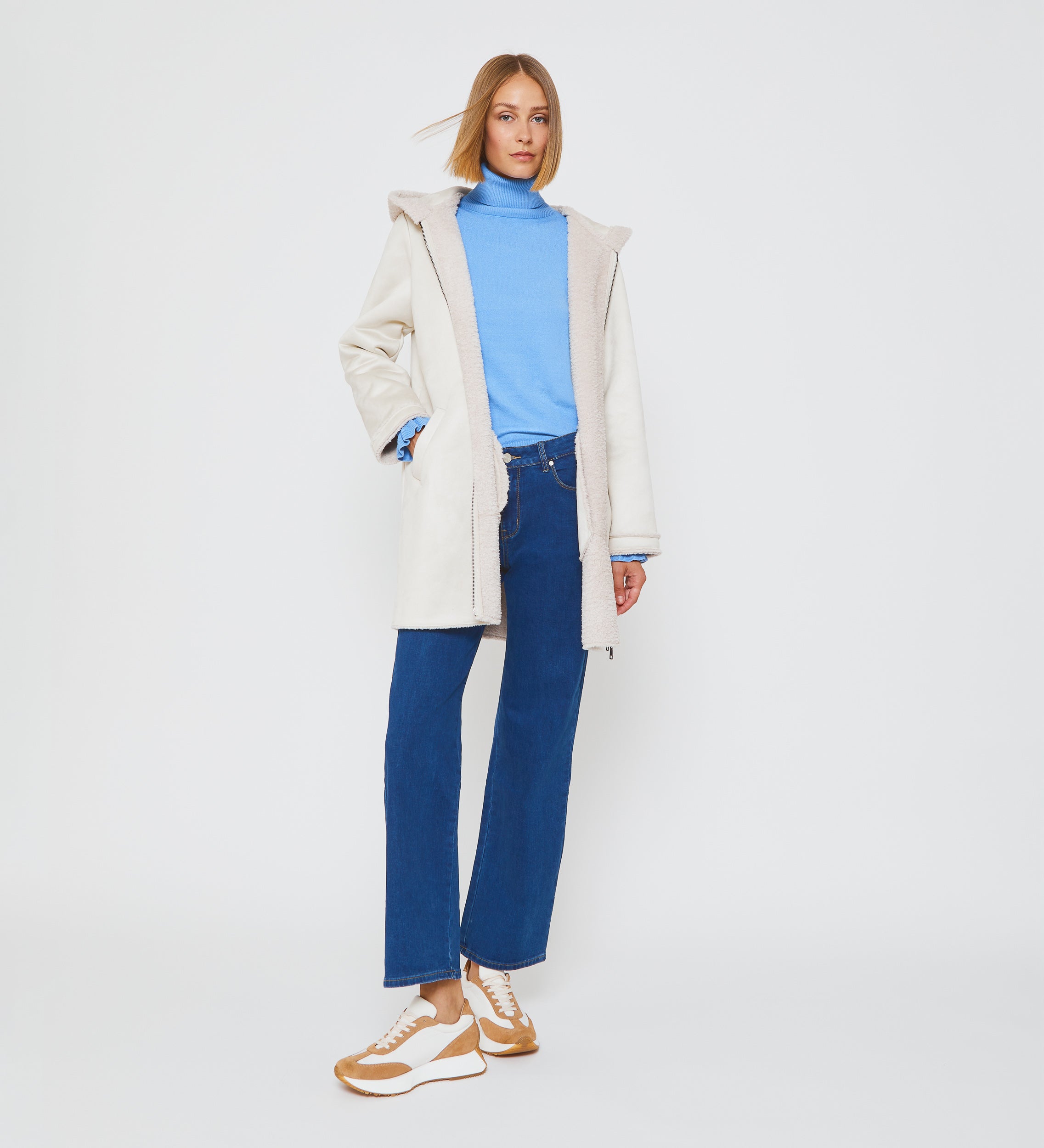 Chaquetón doblefaz capucha