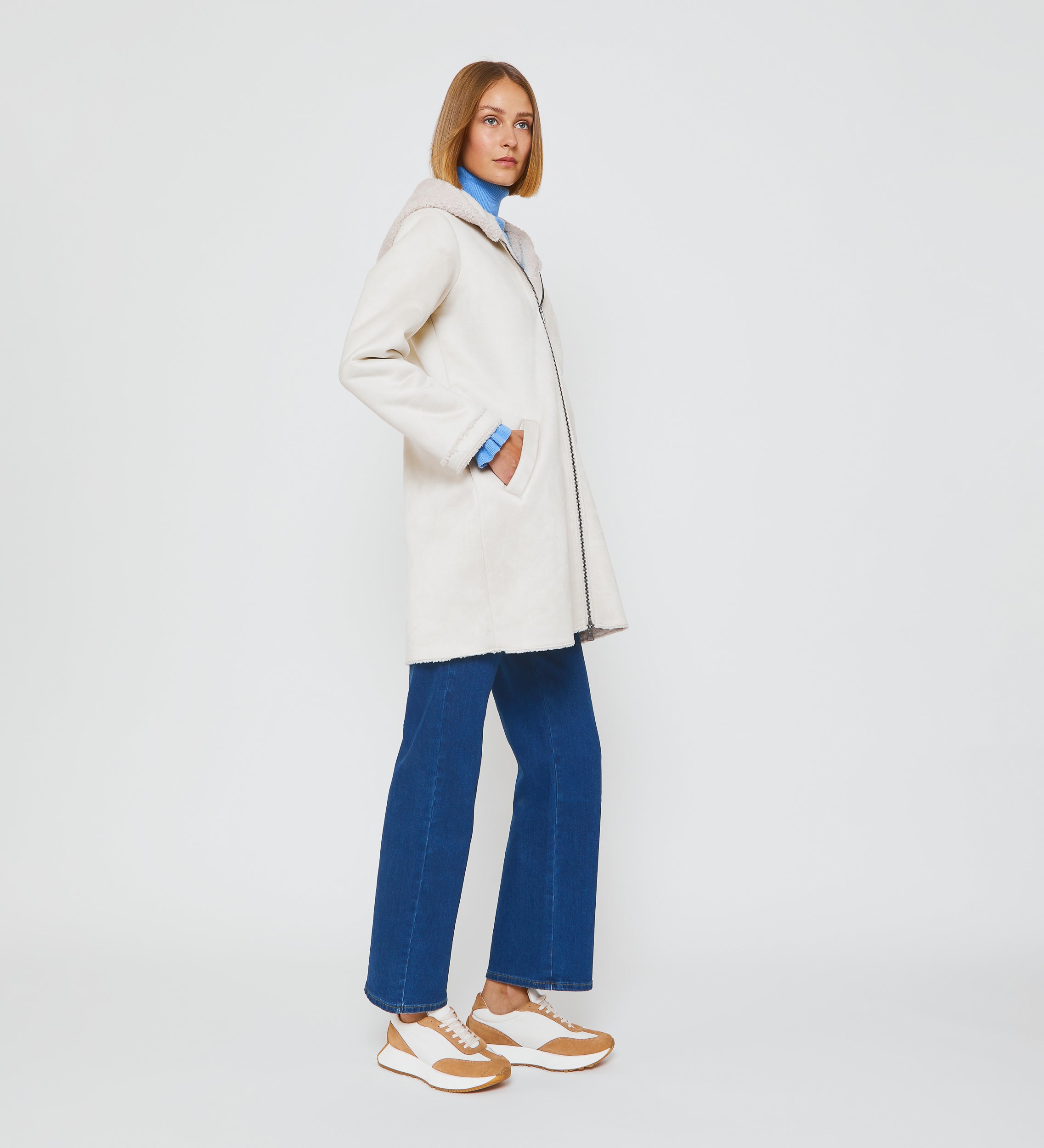 Chaquetón doblefaz capucha