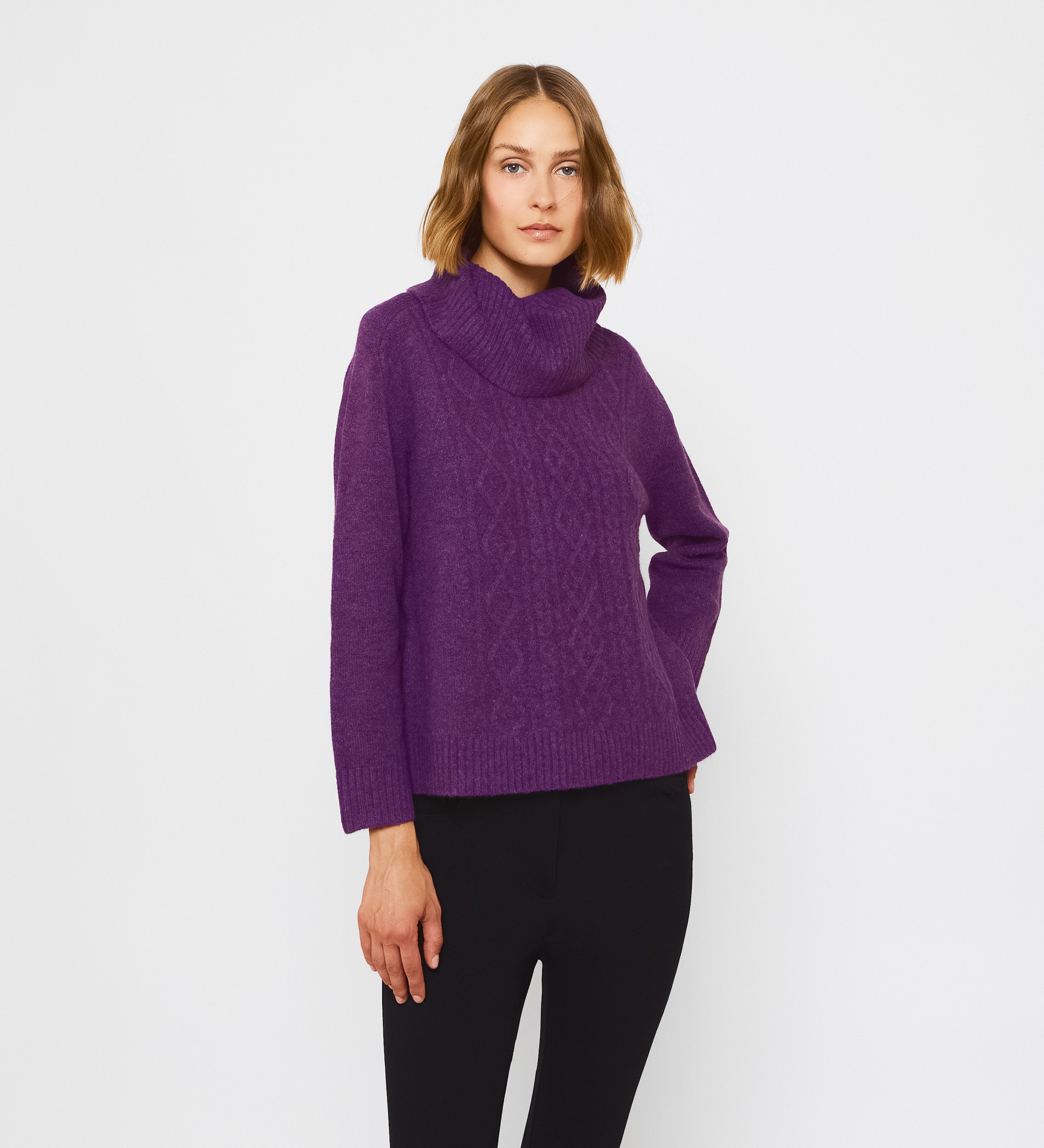 high neck sweater