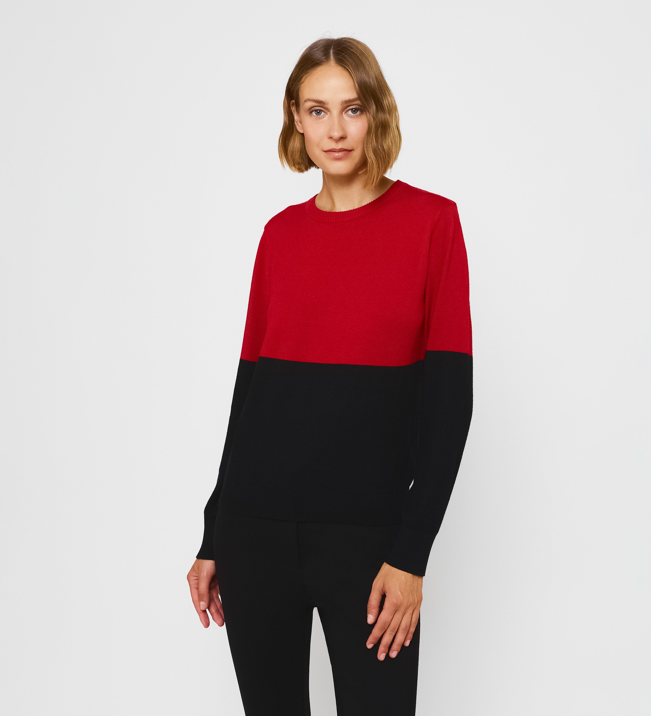 Two-tone sweater