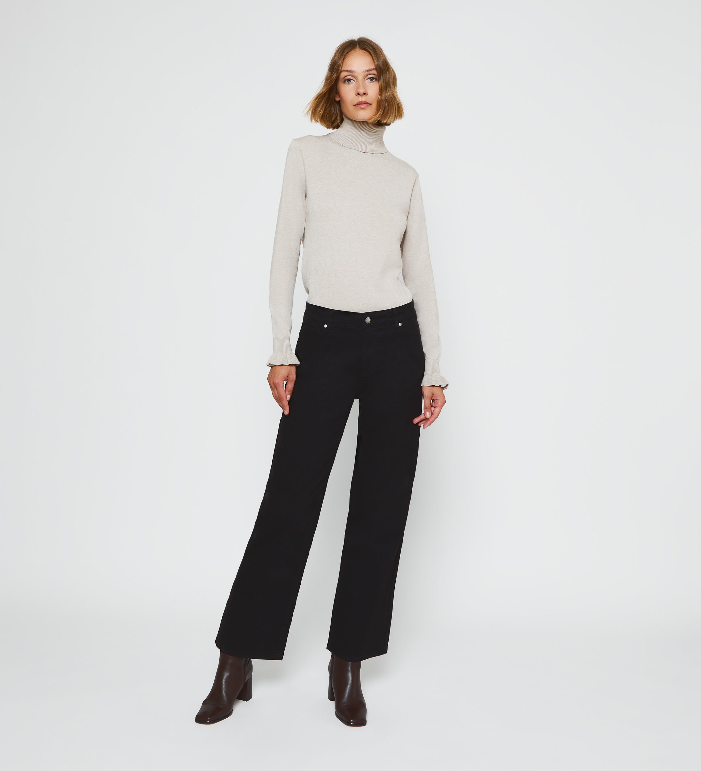 Wide jean pants