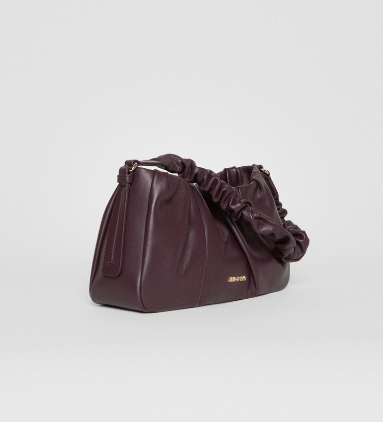 Sac en cuir drapé