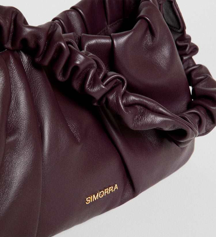 Sac en cuir drapé