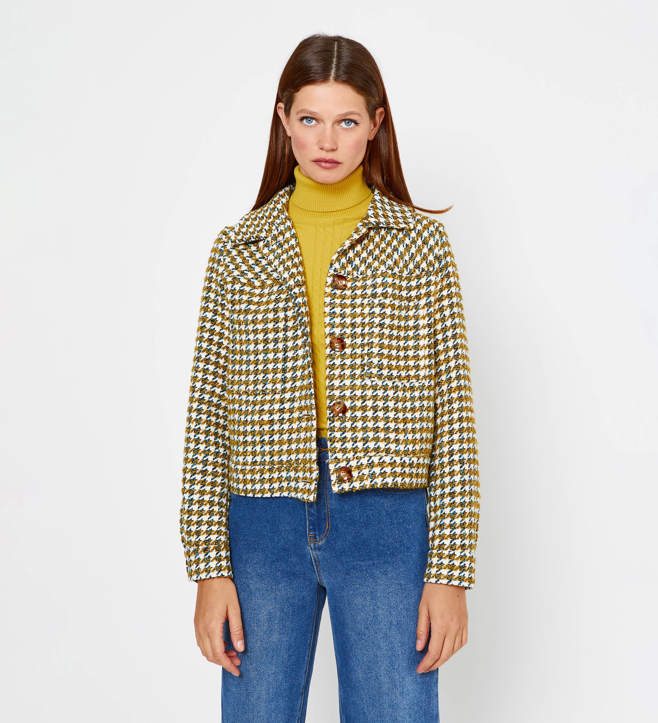 Chaqueta lana cuadros