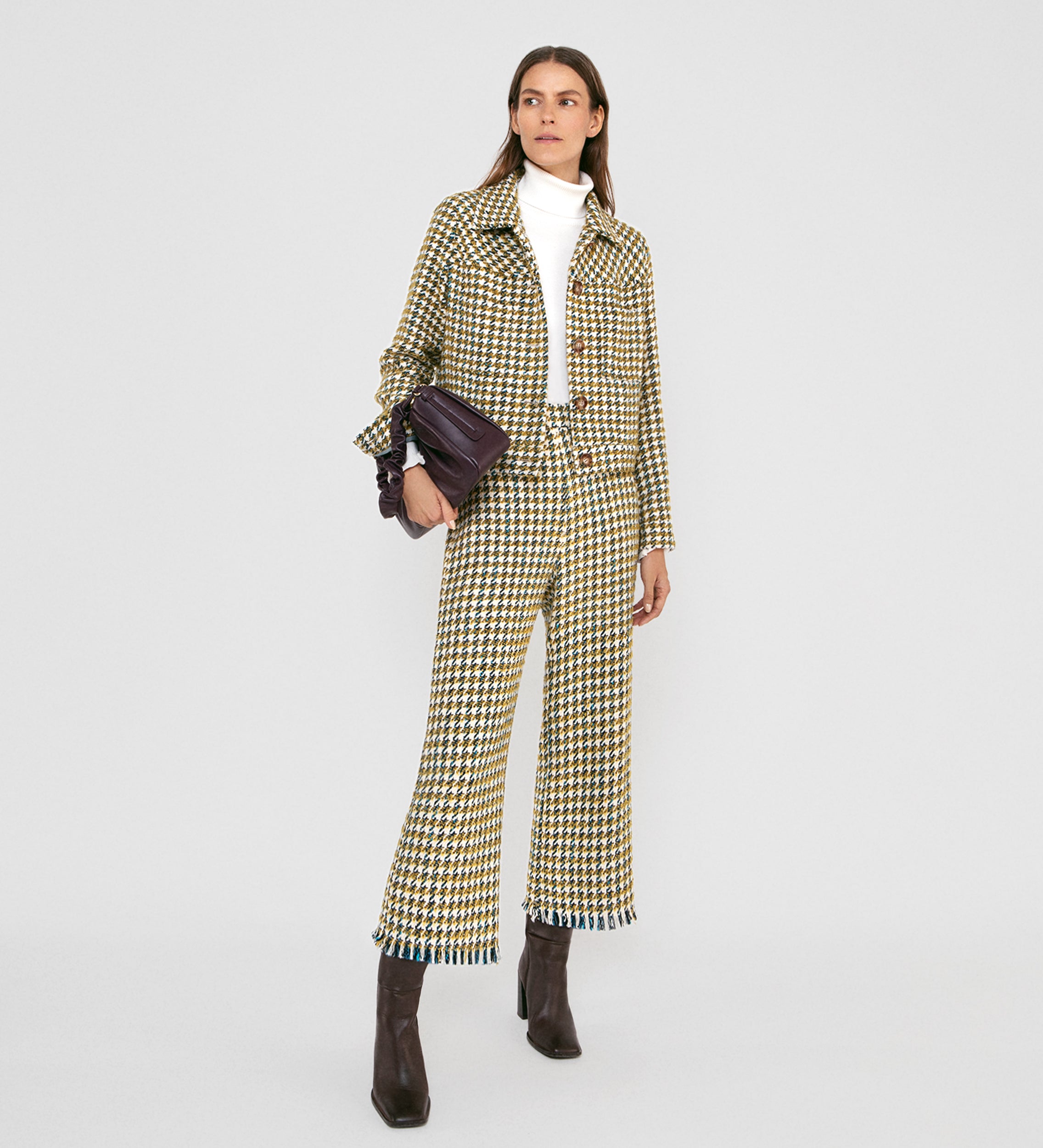 Chaqueta lana cuadros