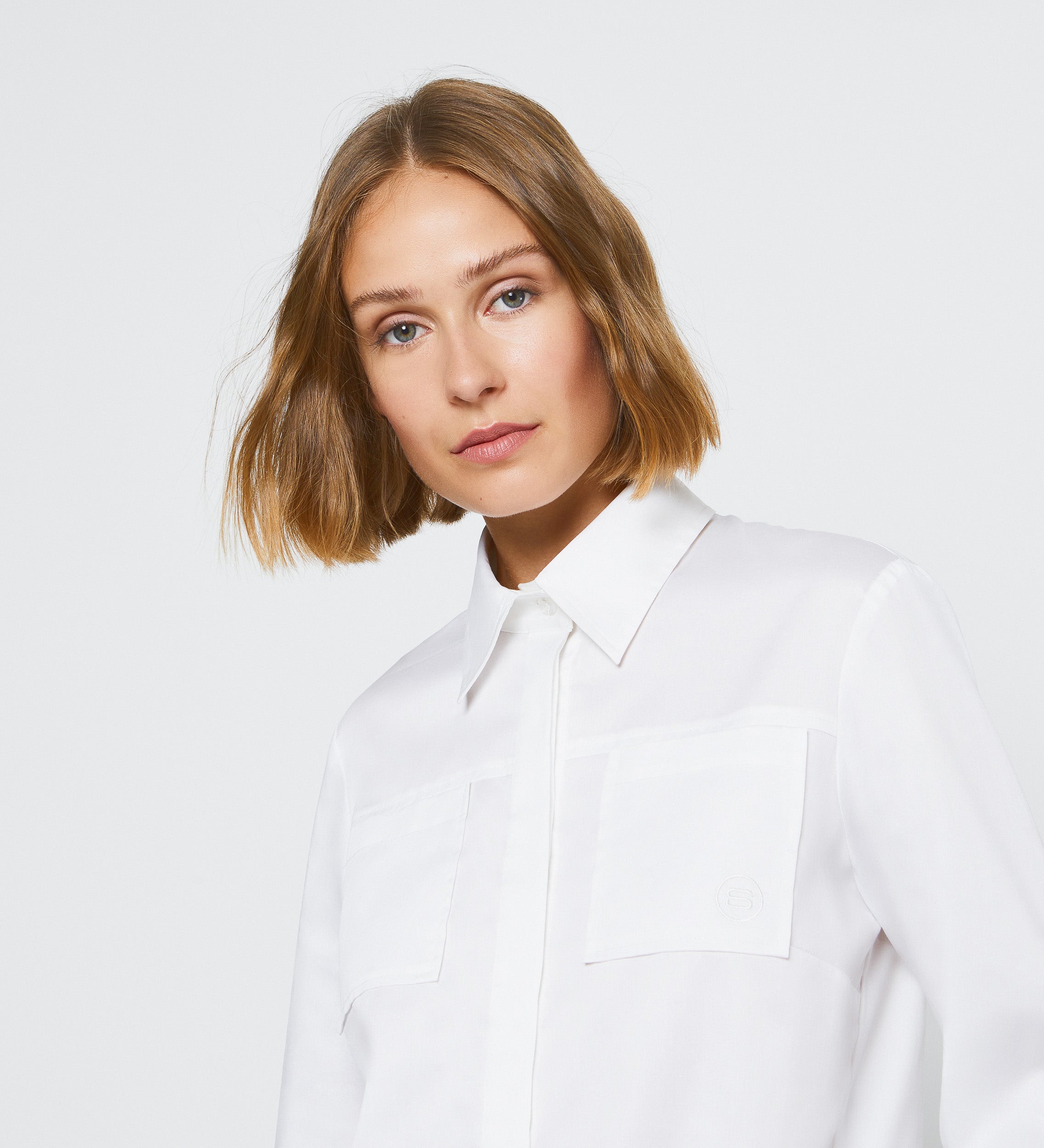 Camisa satén algodón