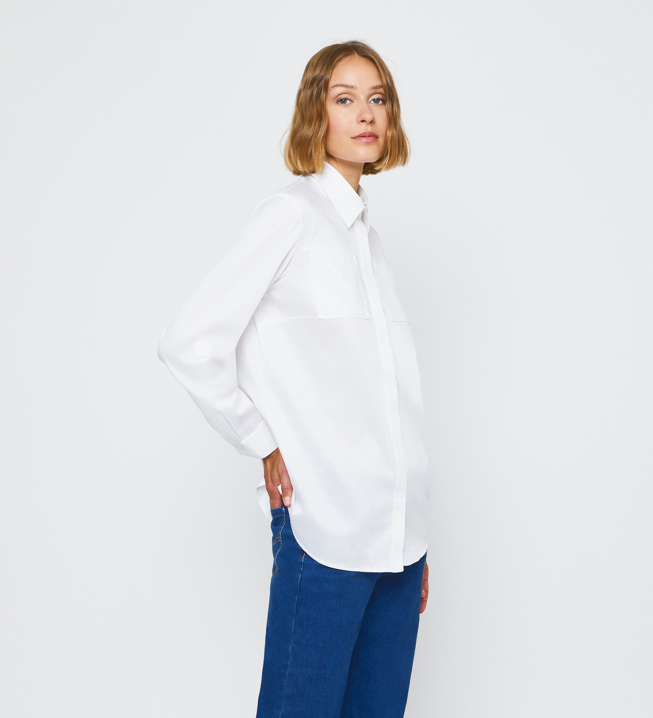 Camisa satén algodón