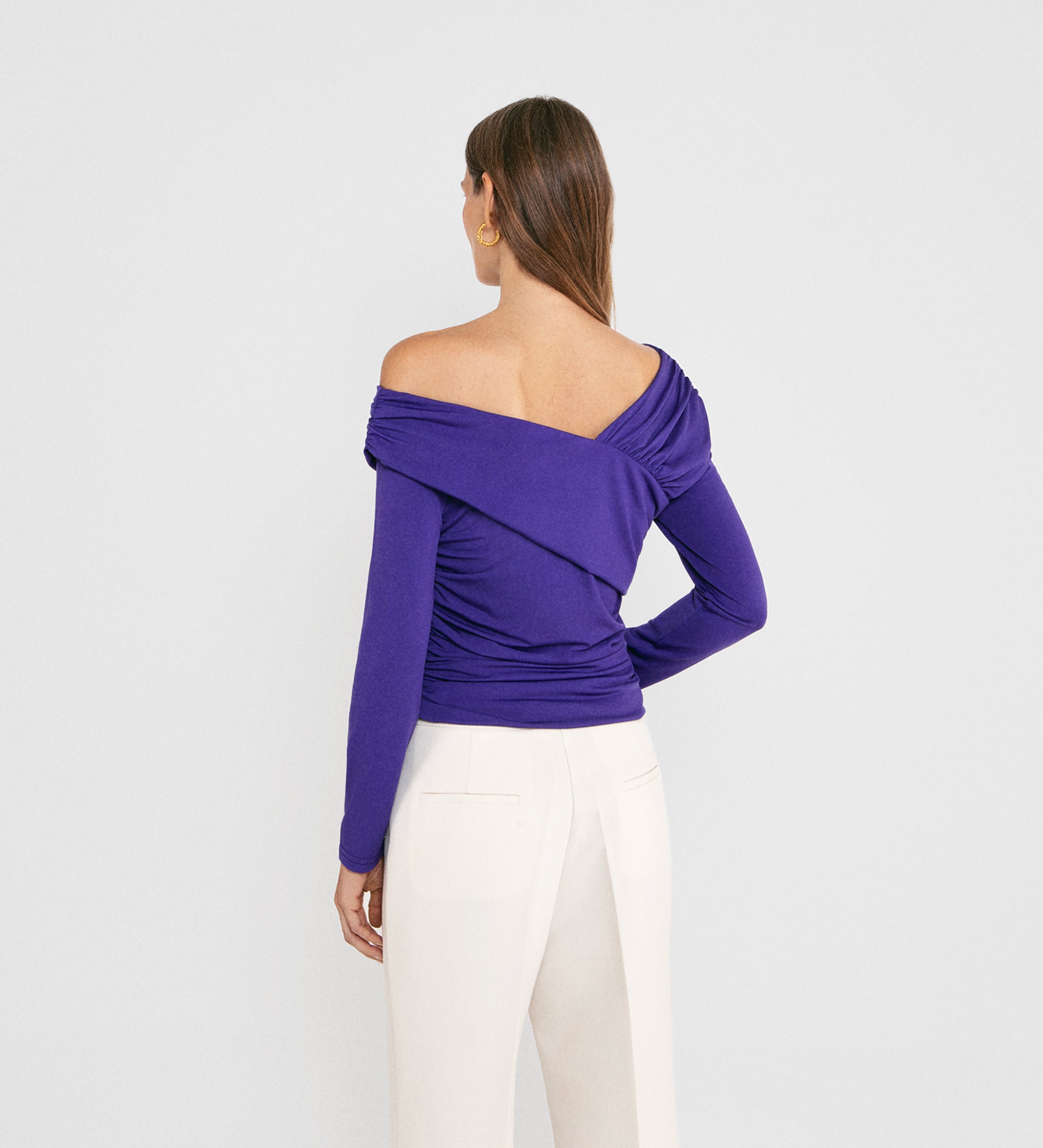 Draped knitted top