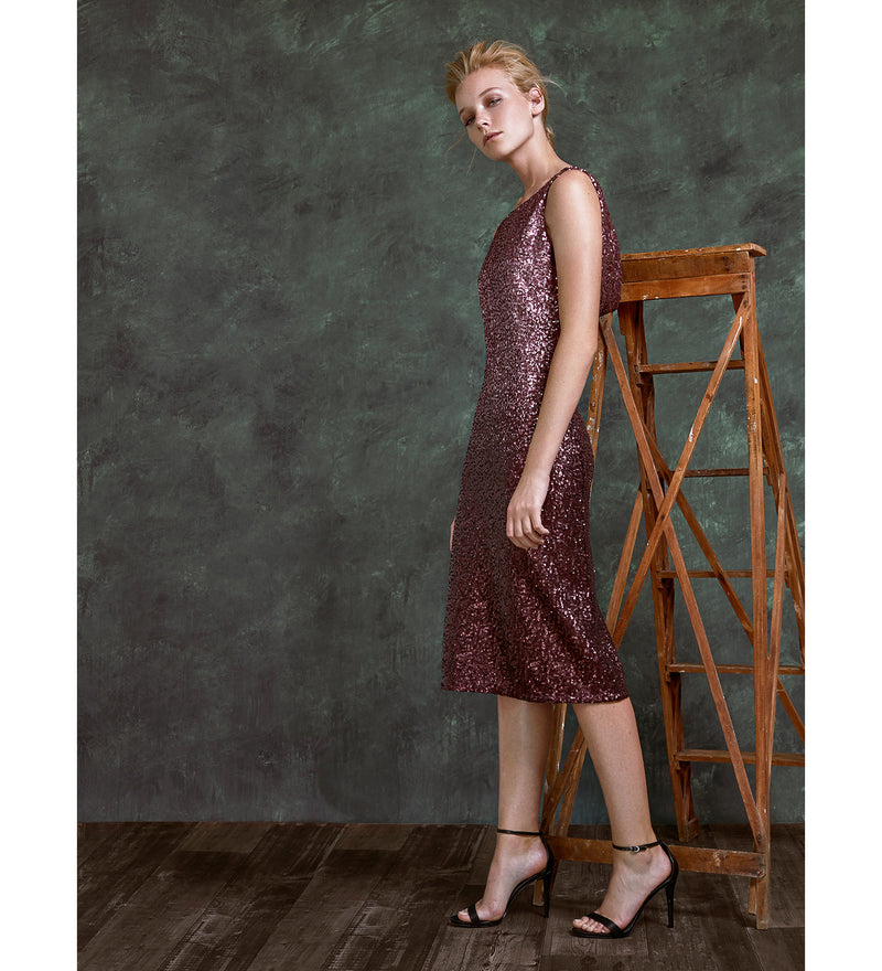 Vestido midi paillette