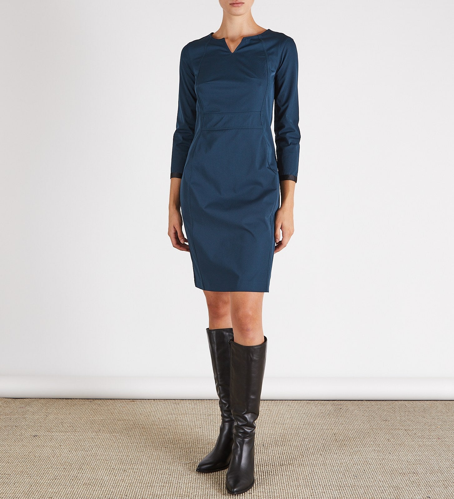 Vestido bistretch burdeos