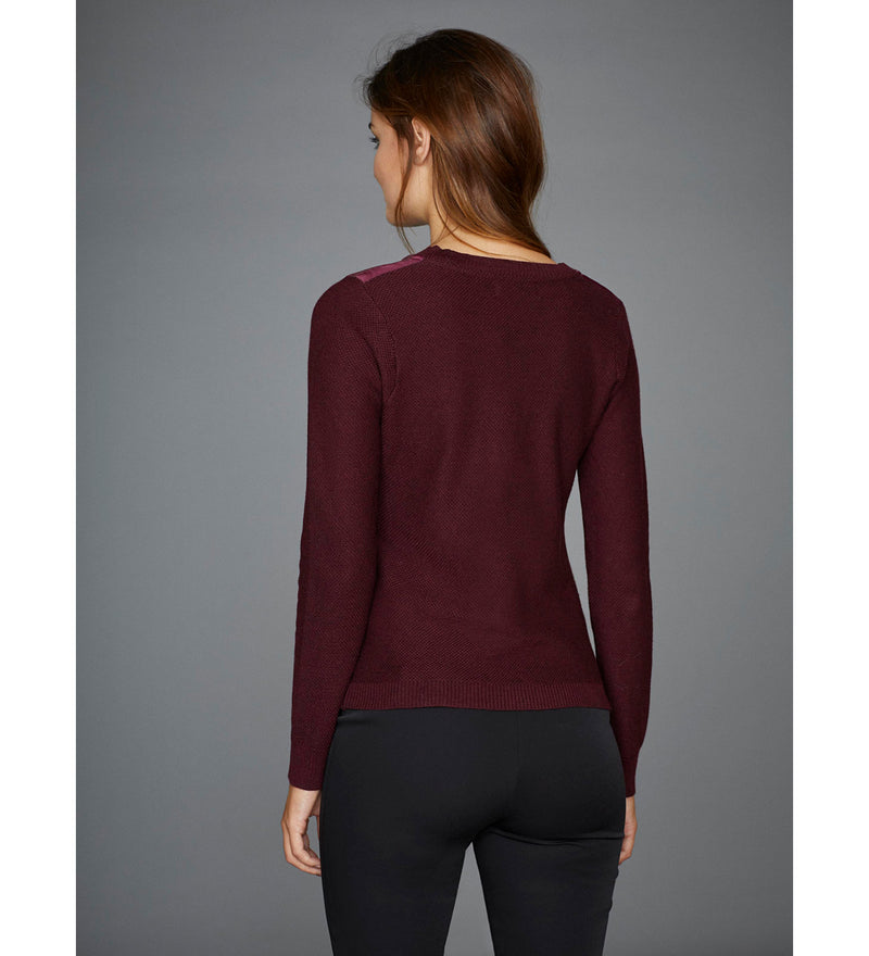 Burgundy combined sweater