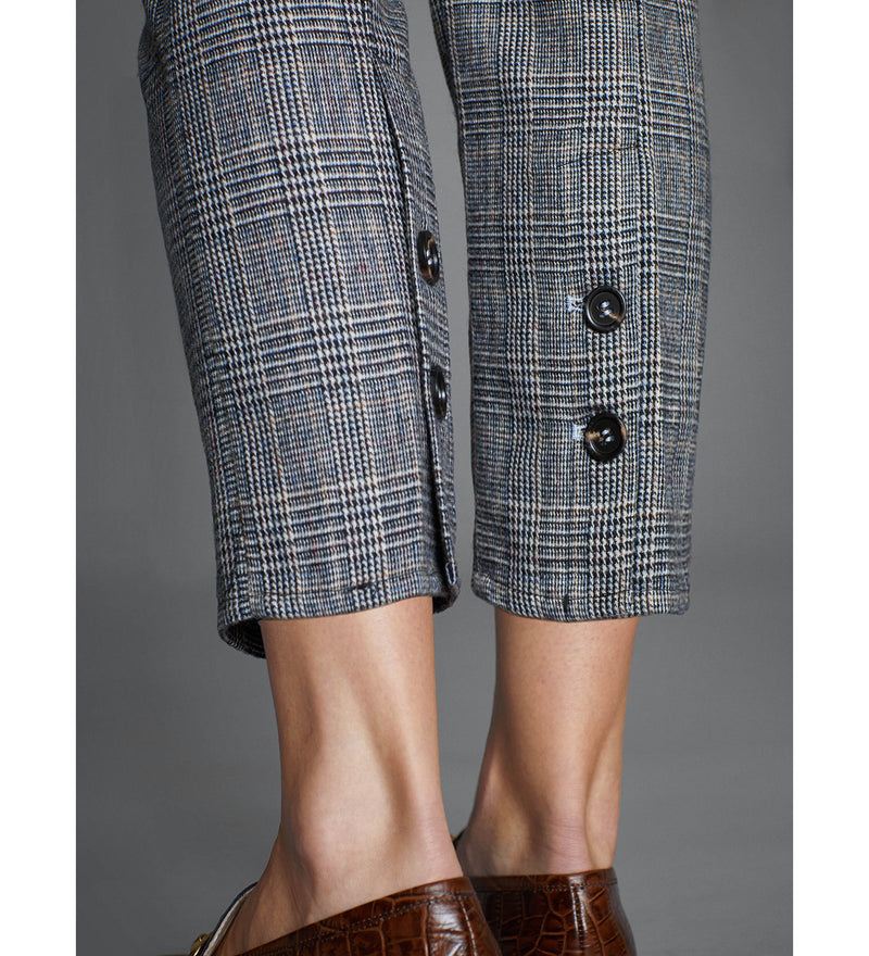 Pantalón slim fit cuadro gales