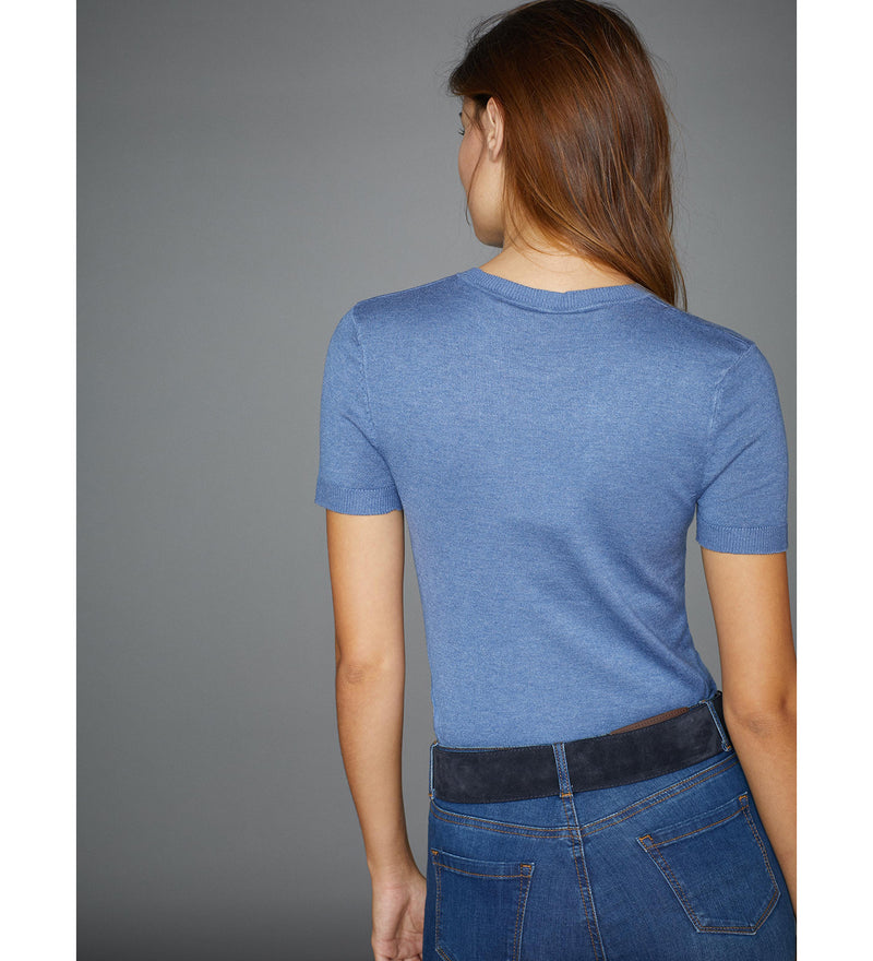 Gray ruffled t-shirt