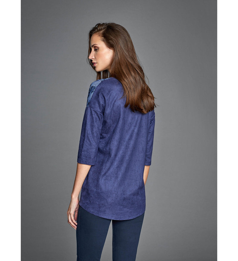 Camiseta combinada floral