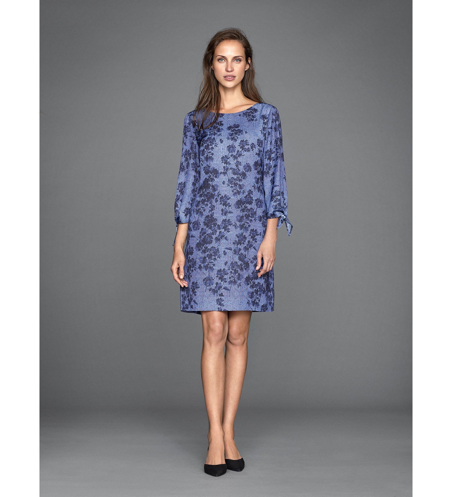 Blue floral dress