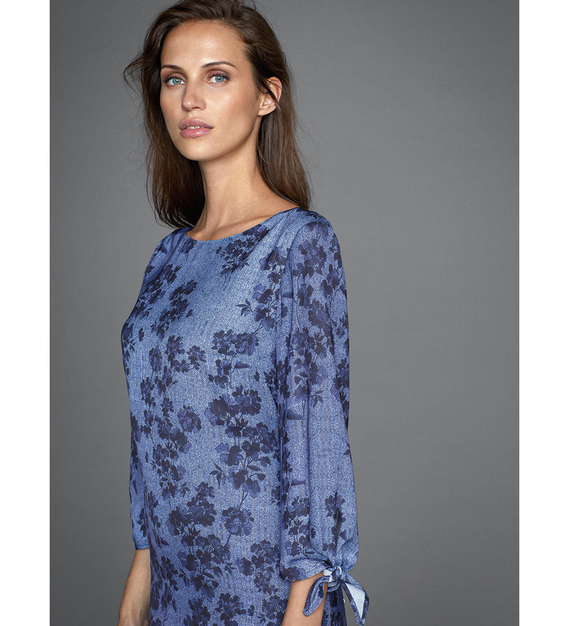Blue floral dress
