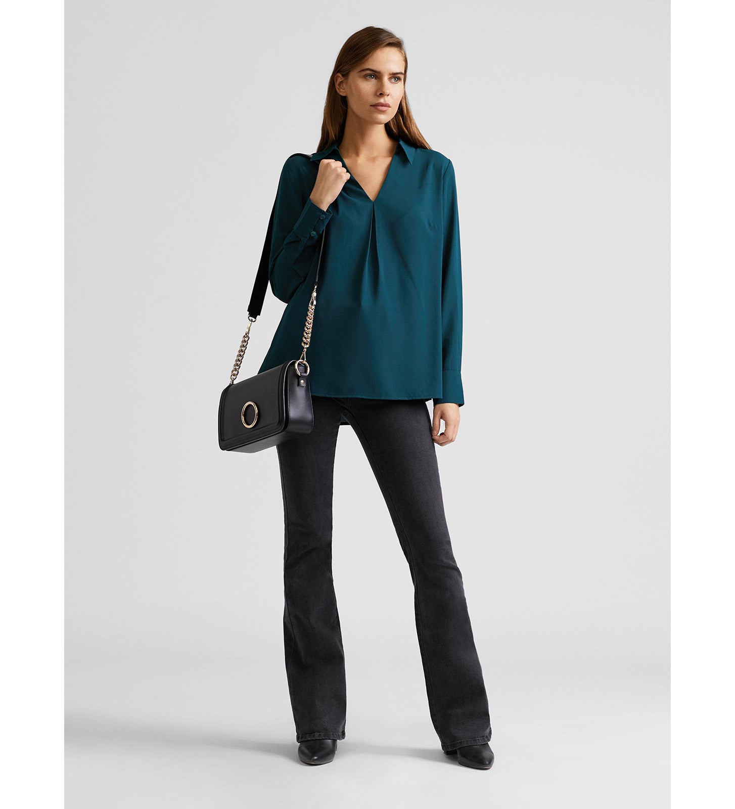 Blusa cuello pico