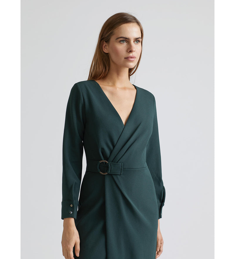Vestido escote cruzado