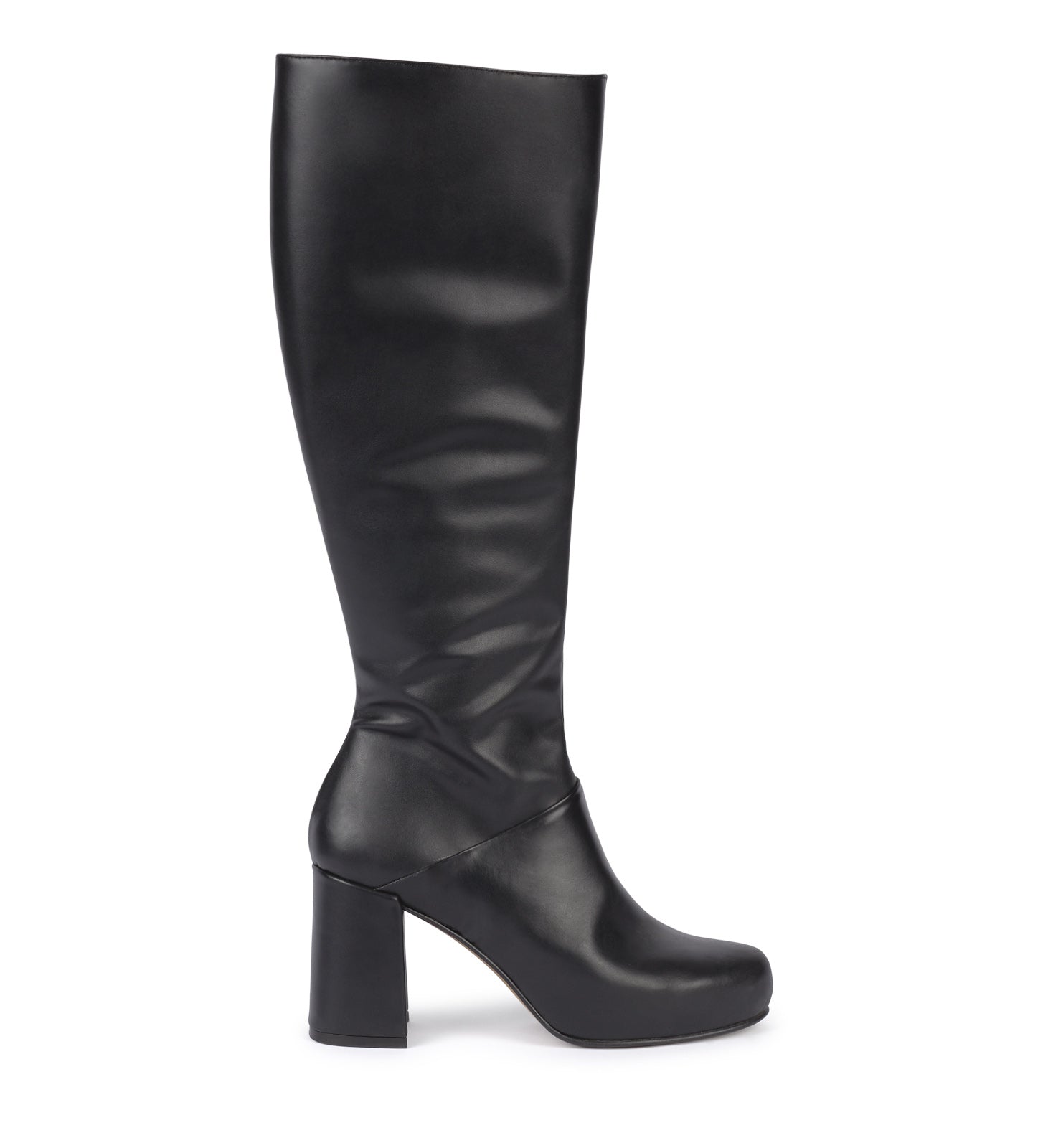 Bota alta de piel
