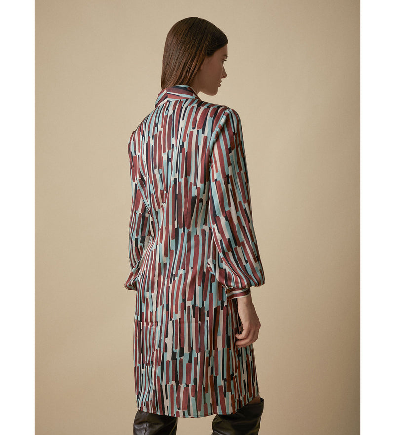 Brushstroke print dress