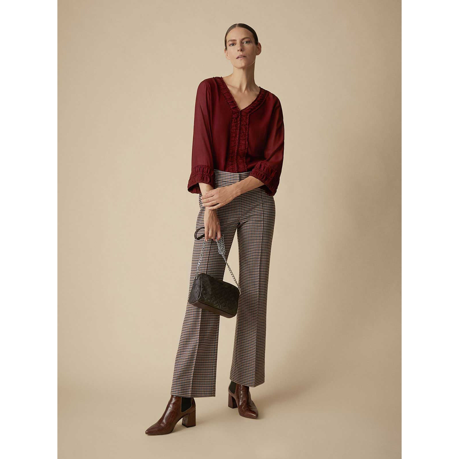 Blusa de crêpe