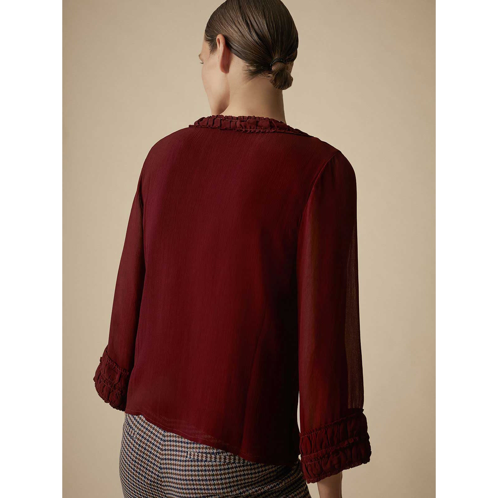Blusa de crêpe
