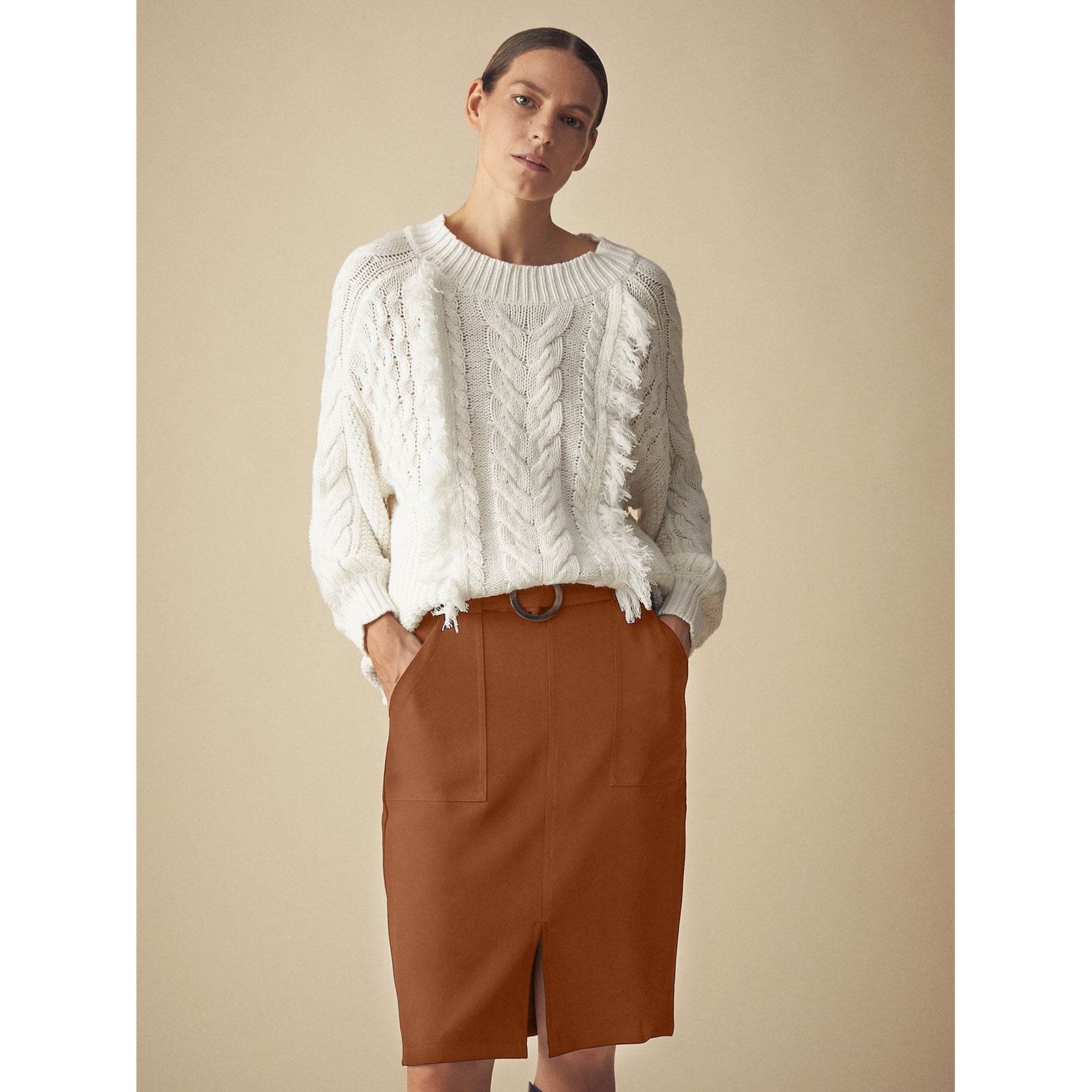 Opening pencil skirt