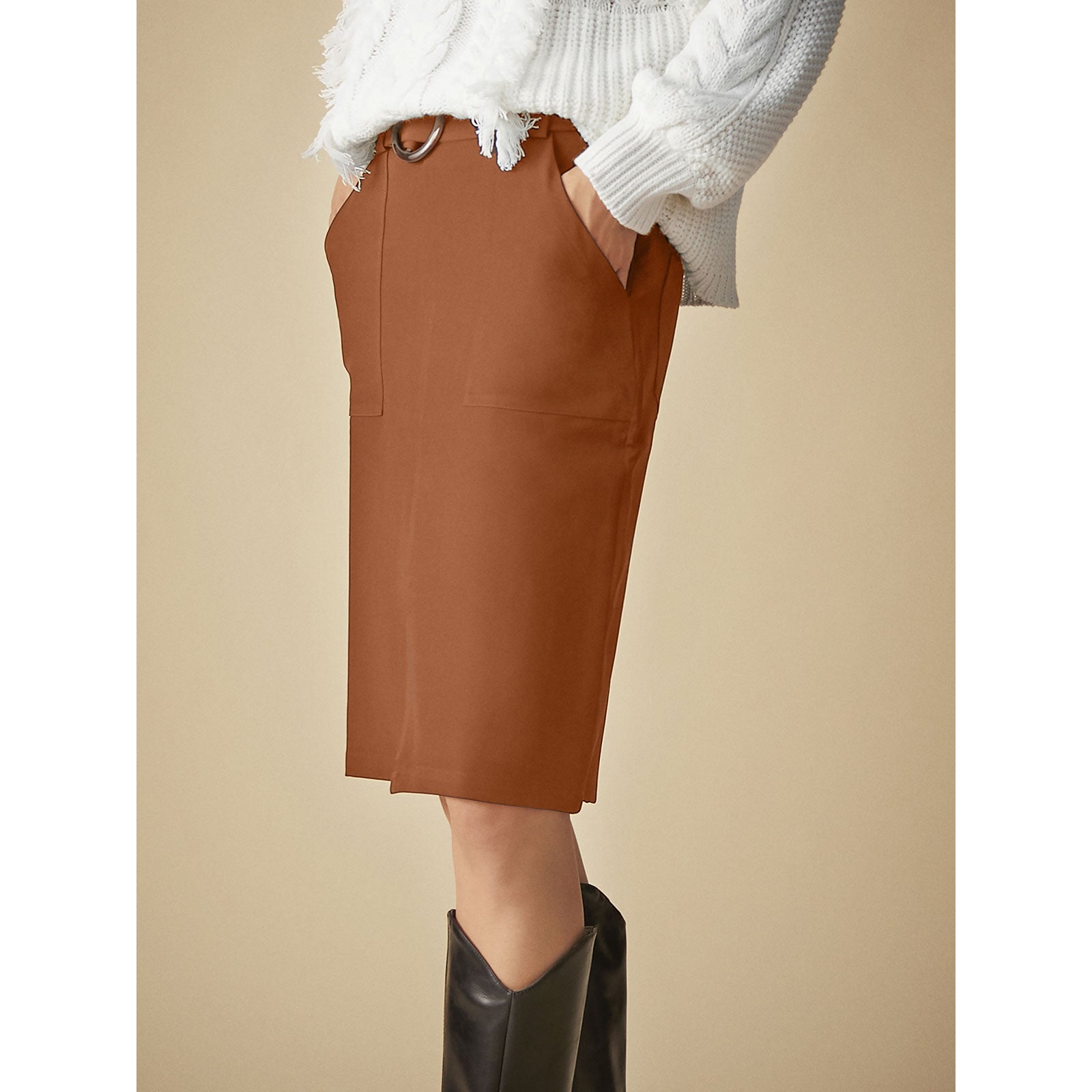 Opening pencil skirt