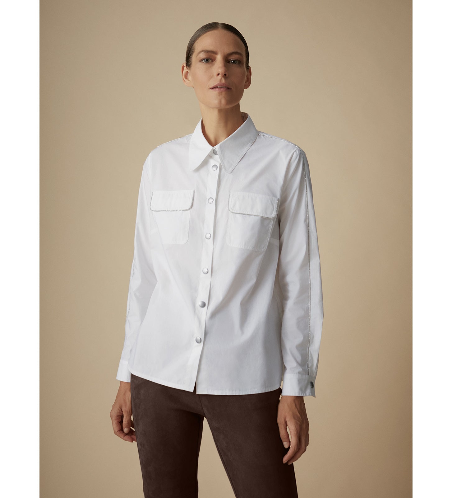 Camisa popelín pasamanería