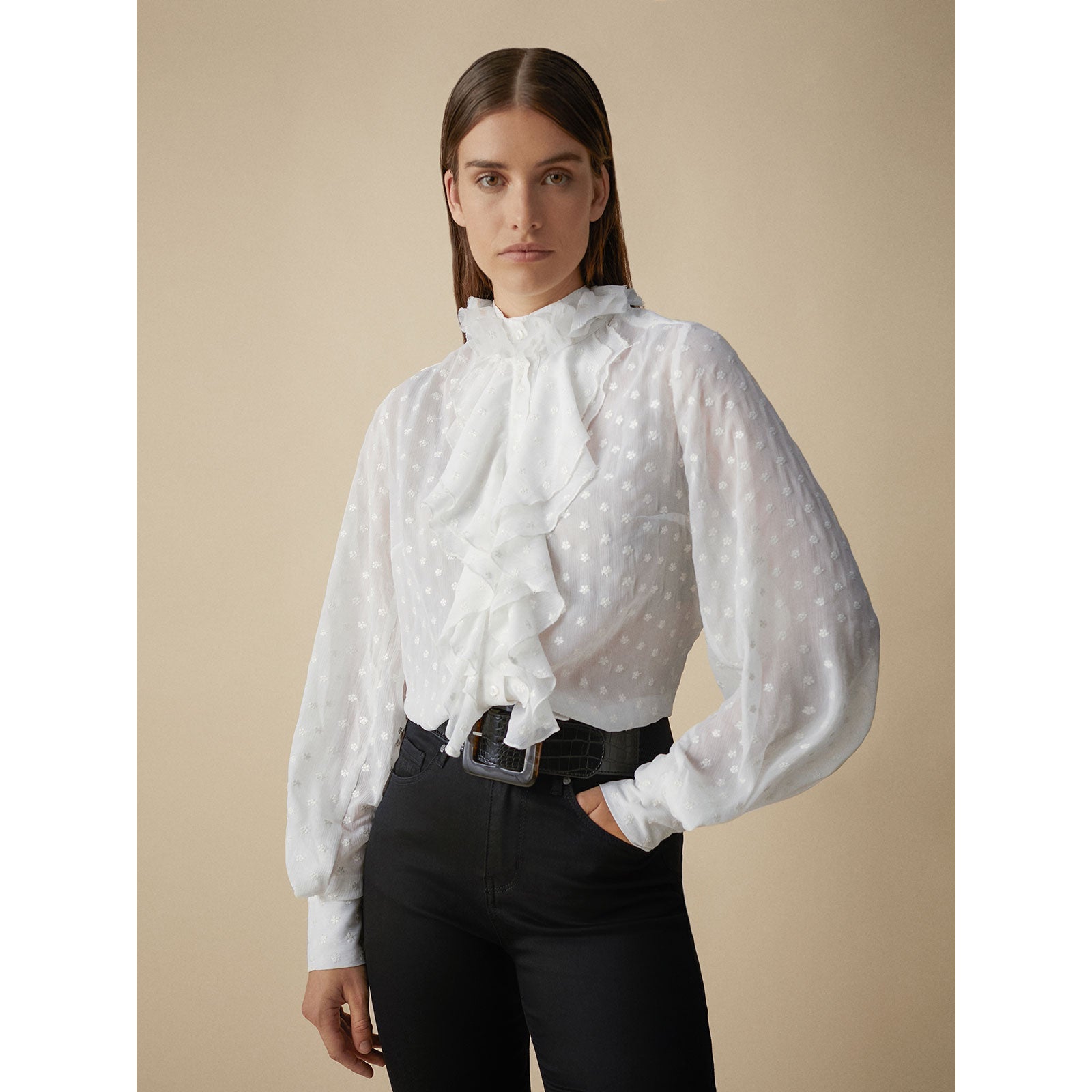 Blusa romántica gasa