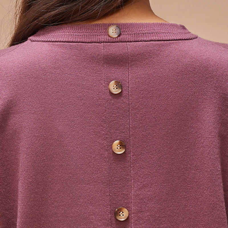 Oversize button sweater