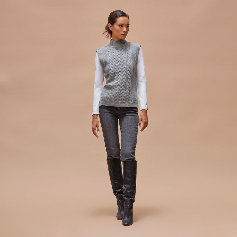 high neck vest