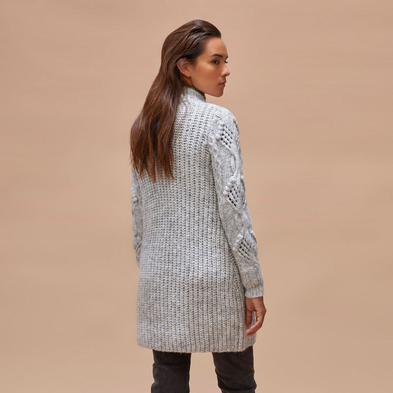 Braided tricot coat